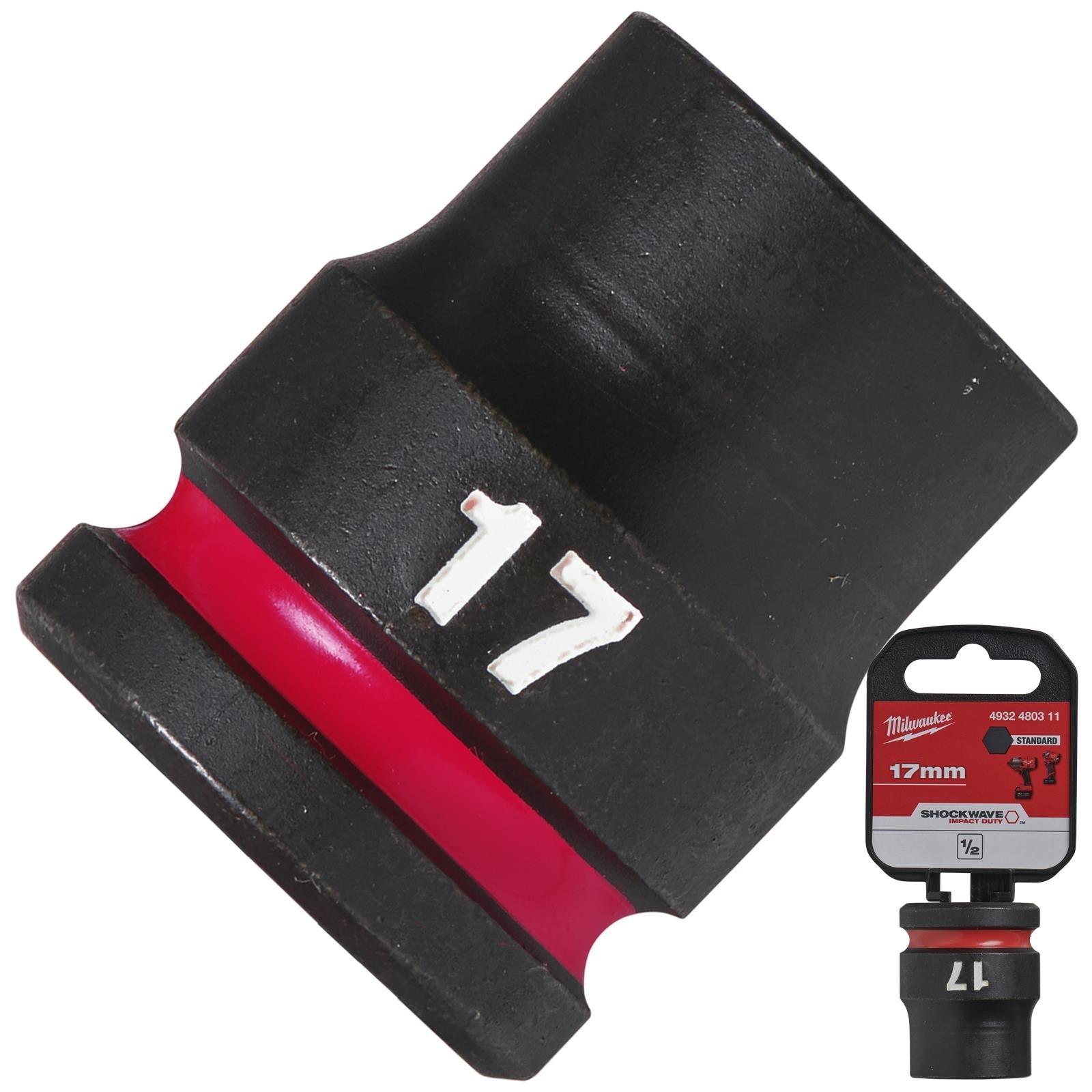 Milwaukee Impact Sockets Standard 1/2" Drive 8-32mm SHOCKWAVE Impact Duty 