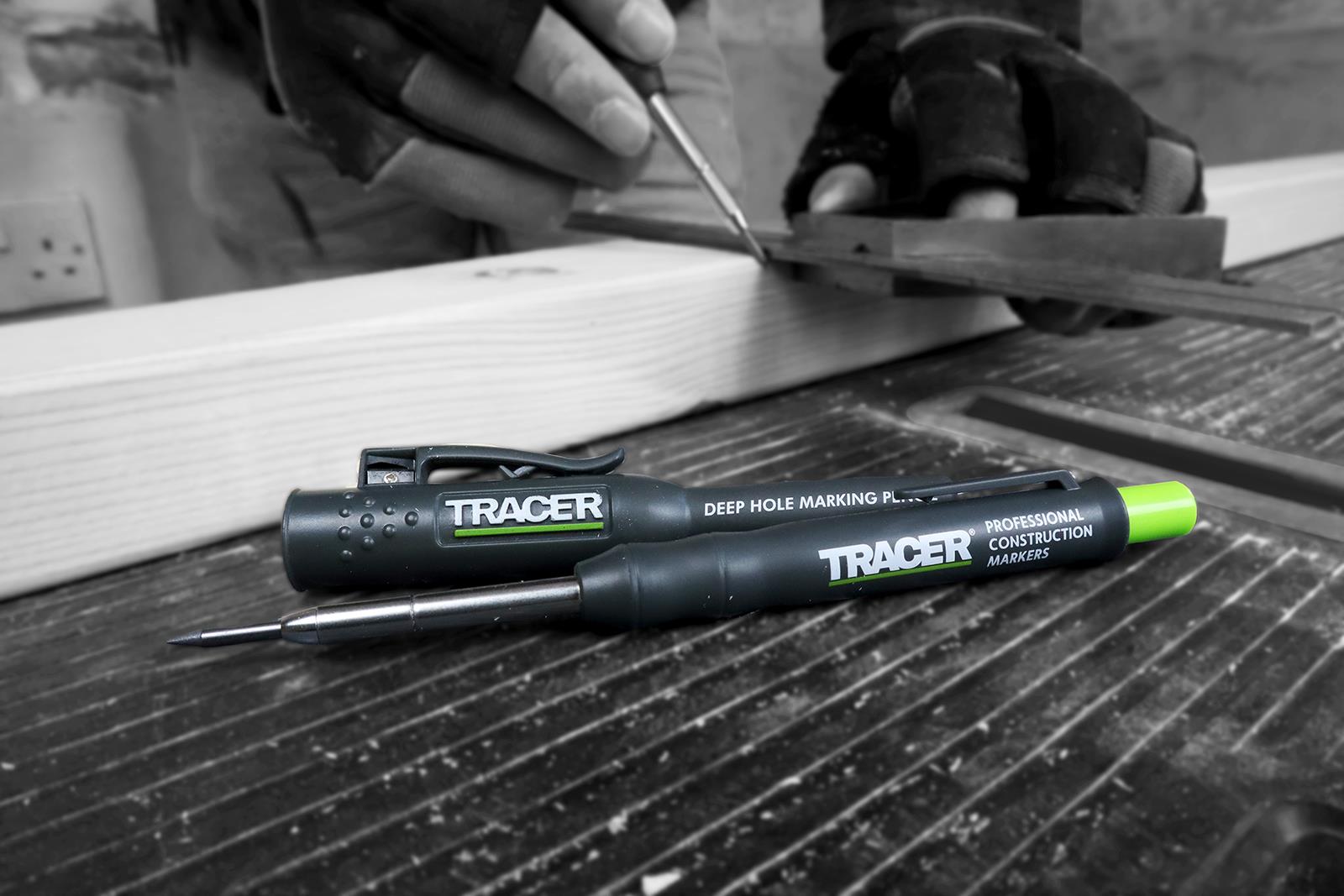 TRACER Deep Hole Pencil Marker and Site Holster 100mm Depth 