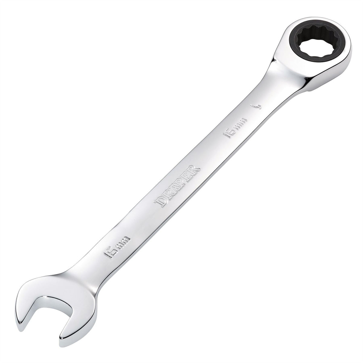 Draper Metric Ratcheting Combination Spanner 16mm 31013  White Rose Tools