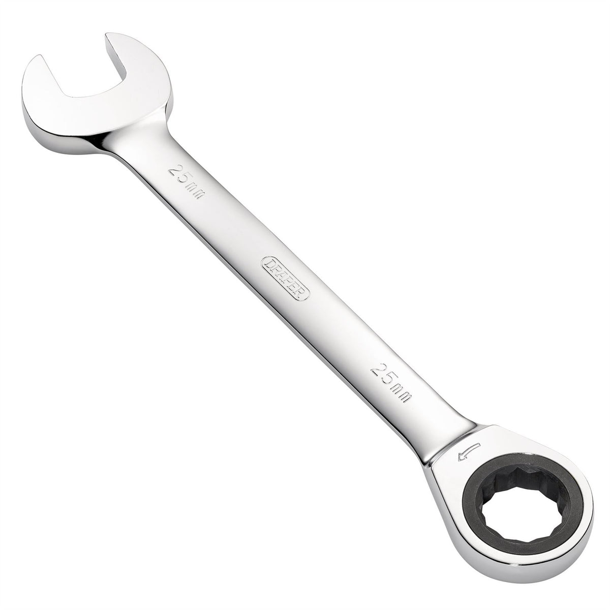 Draper Metric Ratcheting Combination Spanner 25mm 31024  White Rose Tools