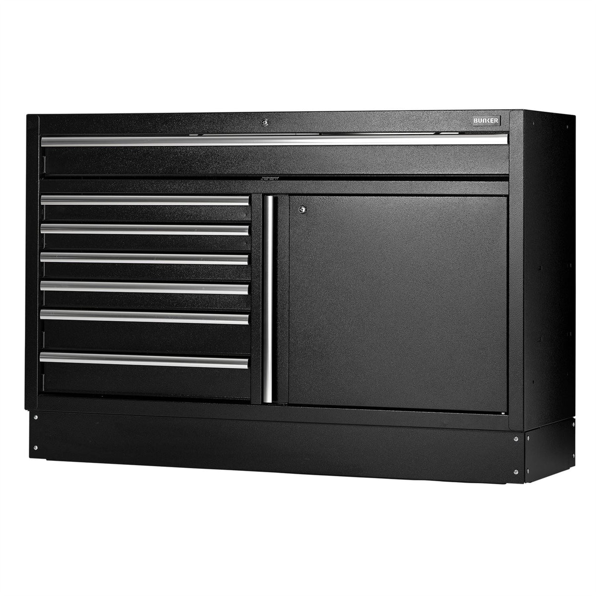 BUNKER Modular Floor Cabinet 7 Drawer 1360mm 08437  White Rose Tools