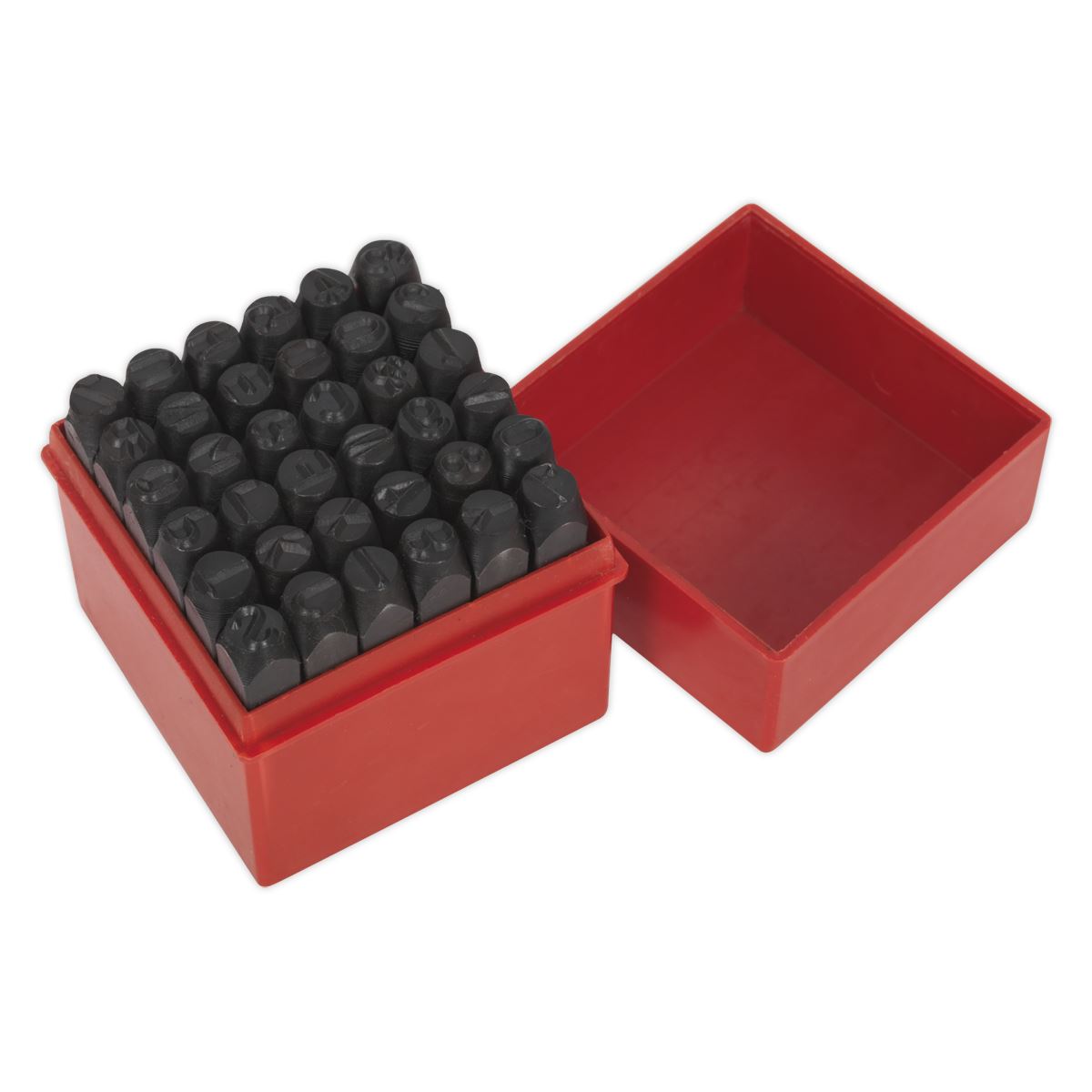 Sealey Letter & Number Punch Set 36pc 8mm Stamp Marking Case Alphabet