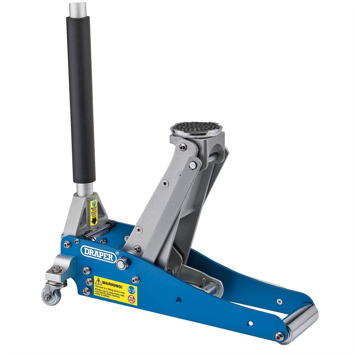 Draper Aluminium Low Profile Trolley Jack 1.25 Tonne 31242  White Rose Tools