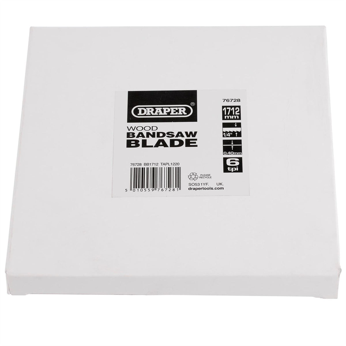 Draper Bandsaw Blade 1712mm x 1/4" 6 skip 76728  White Rose Tools