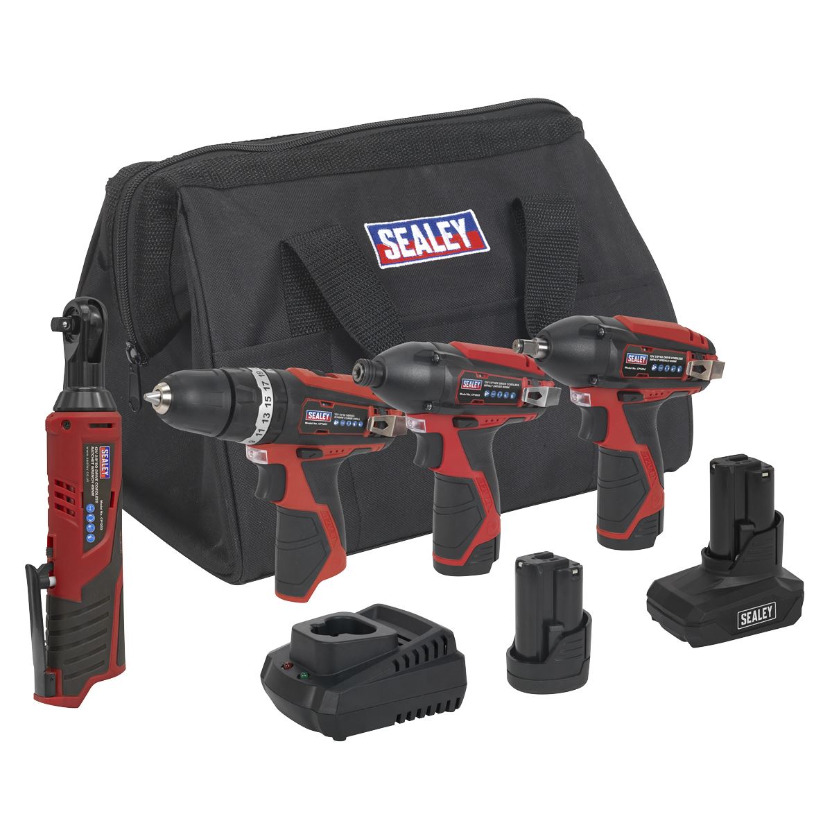 Sealey 4 x 12V SV12 Series Cordless Power Tool Combo Kit 