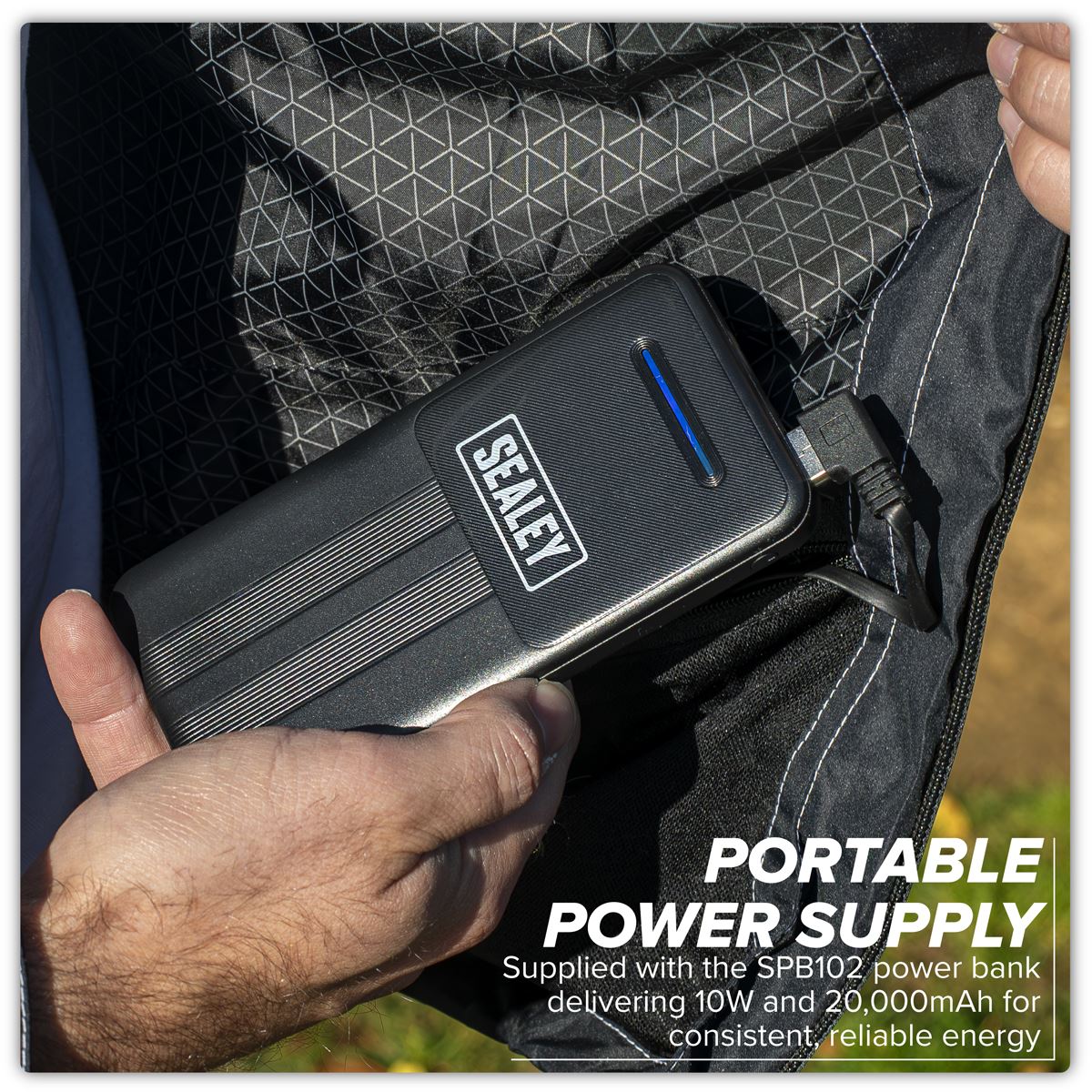 Sealey 5V Heated Rain Jacket with Power Bank 20Ah - X-Large