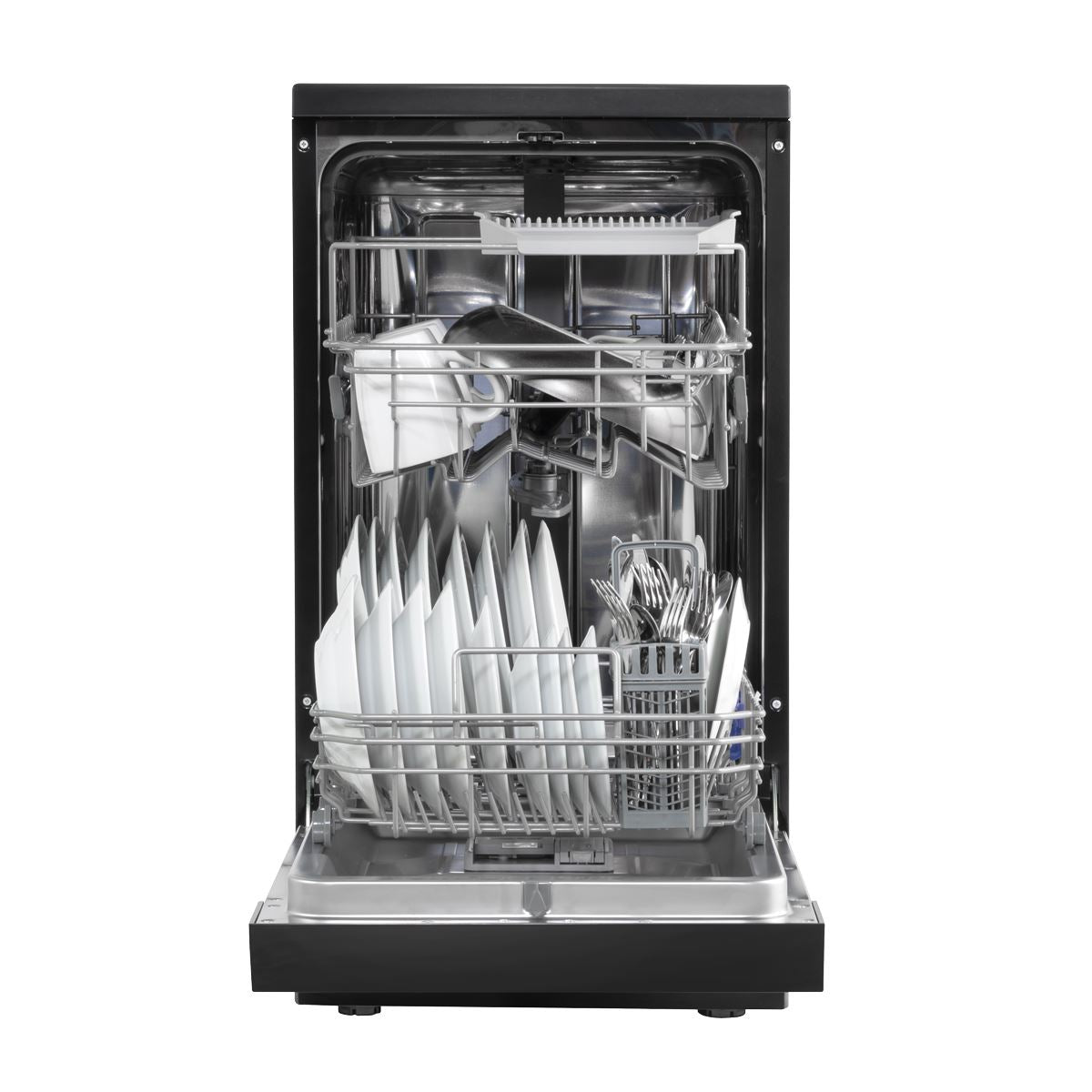 Baridi Slimline Freestanding Dishwasher 45cm Wide 10 Place Settings - Black