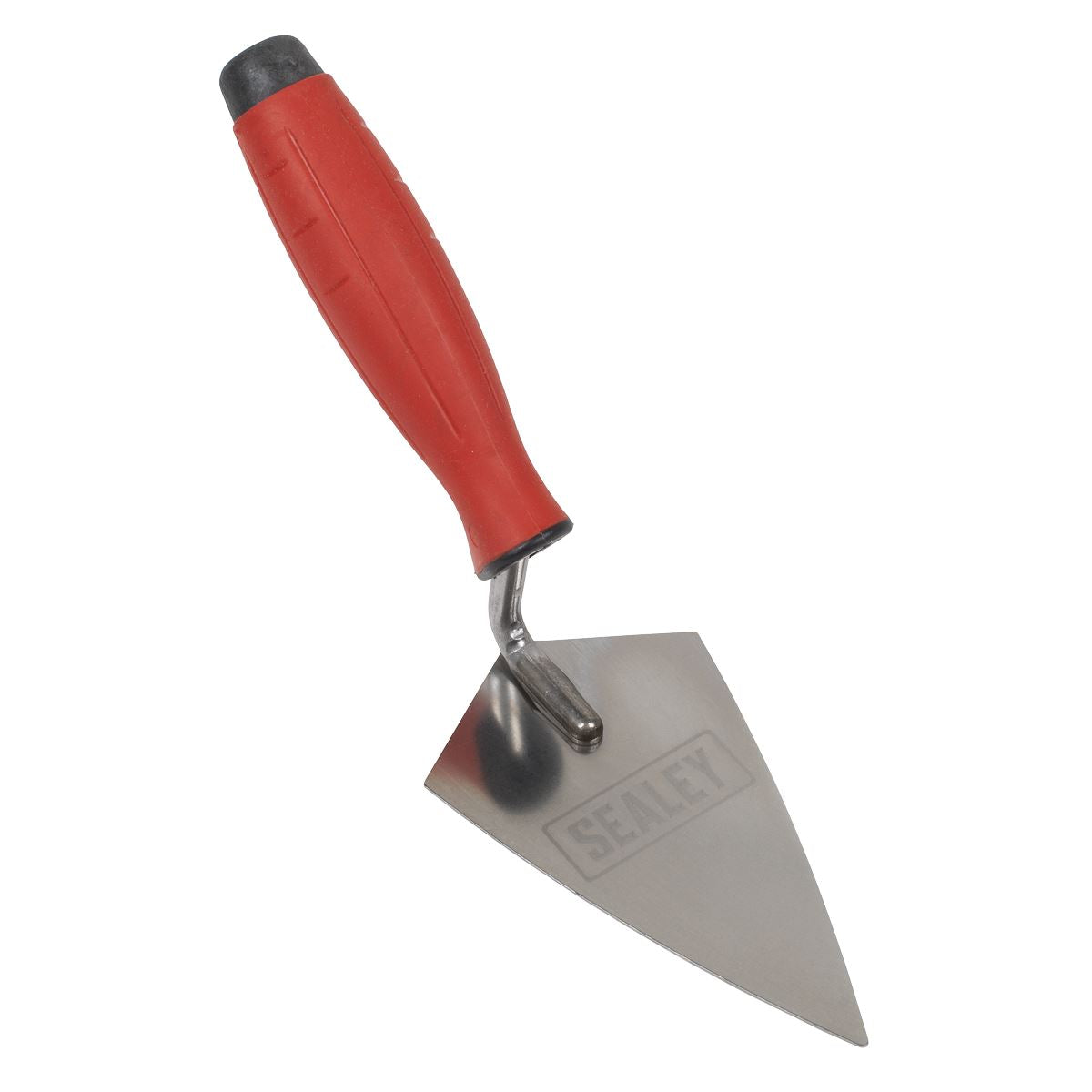 Sealey Stainless Steel Sharp Pointing Trowel - Rubber Handle - 140mm