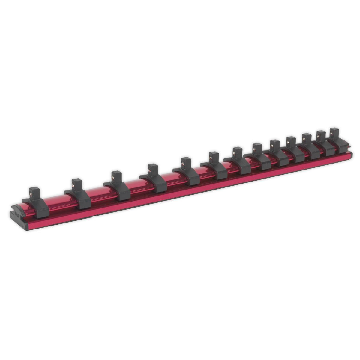 Sealey Premier Socket Retaining Rail Magnetic 1/4"Sq Drive 13 Clips 