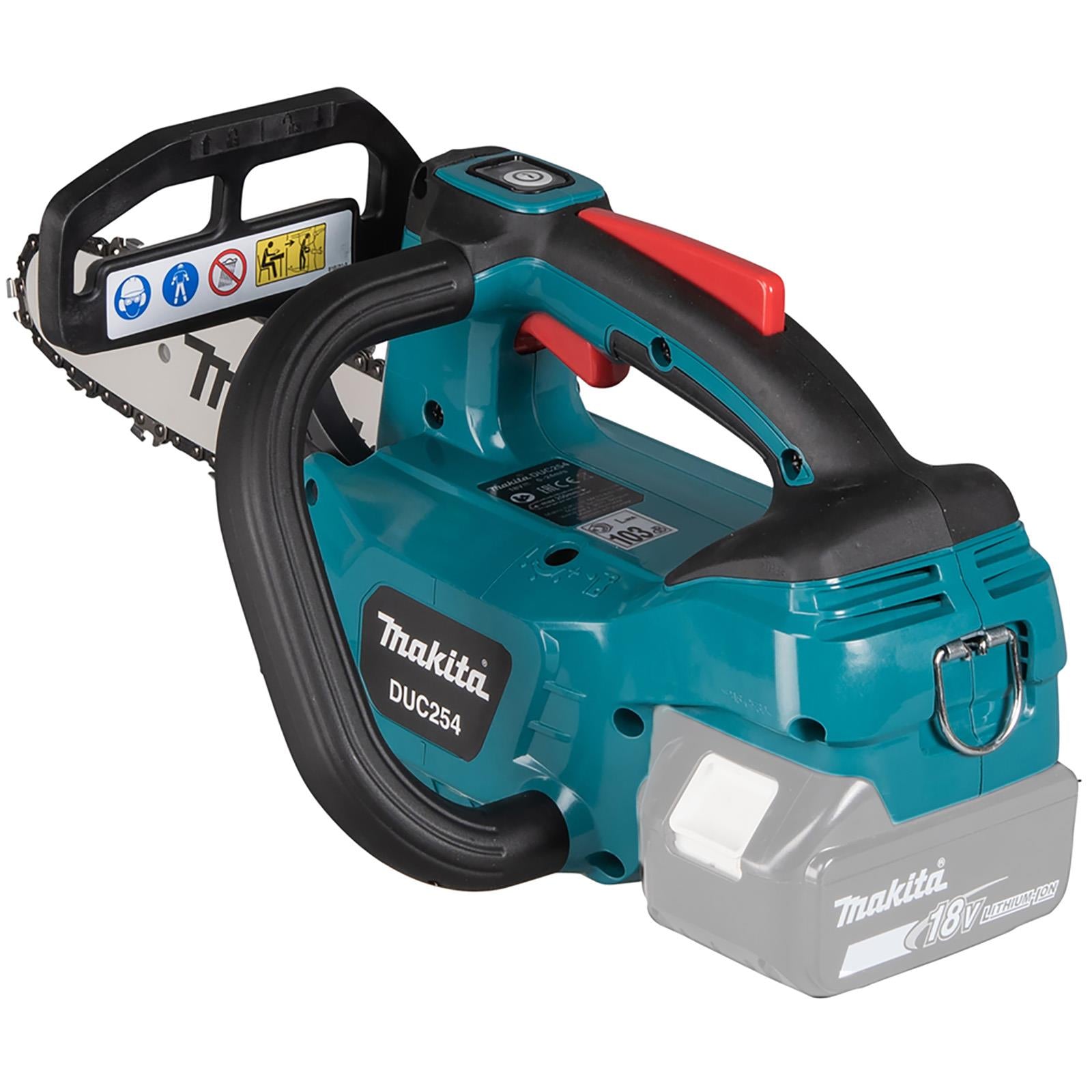 Makita Chainsaw 25cm 10" 18V LXT Brushless Cordless Top Handle Garden Tree Cutting Pruning Bare Unit Body Only DUC254Z
