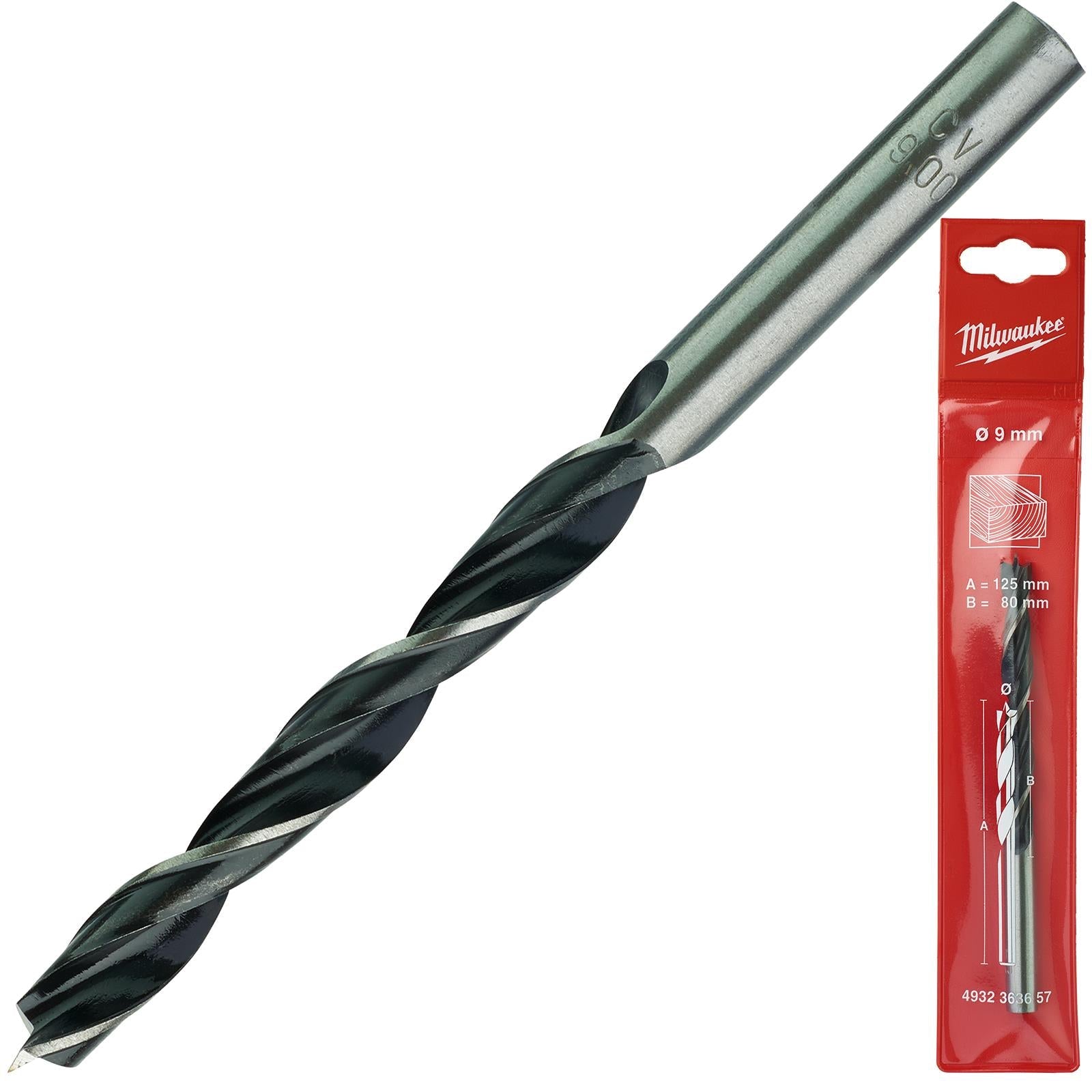 Milwaukee Lip and Spur Brad Point Wood Drill Bits 