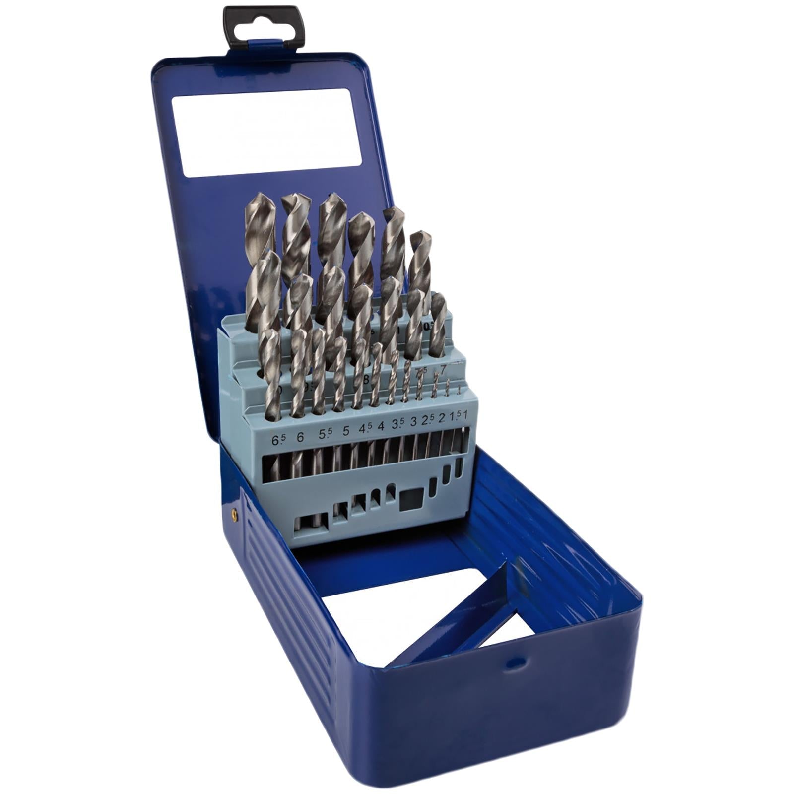 BlueSpot HSS Drill Bit Set 25 Piece Metric in Metal Case 1-13mm