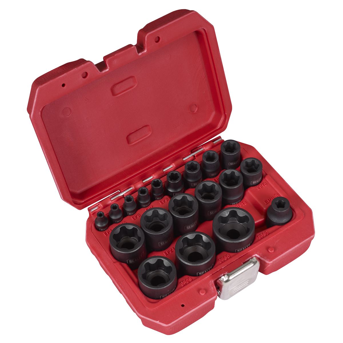Sealey External TRX-P* Socket Set 19pc  White Rose Tools