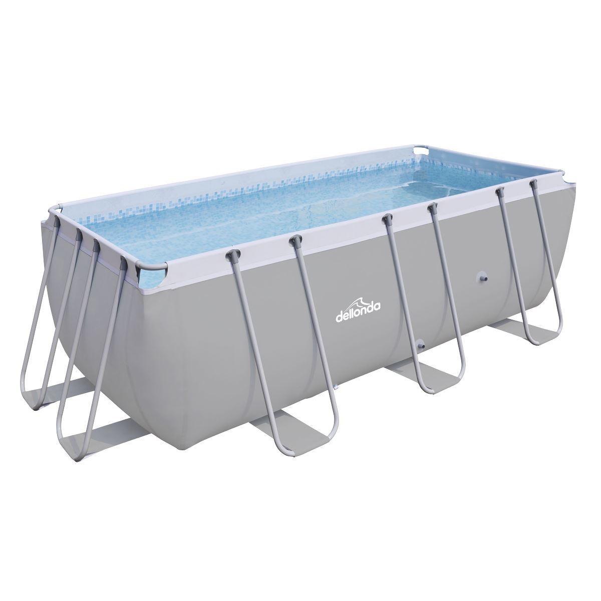 Dellonda 13ft Deluxe Steel Swimming Pool with Filter Pump