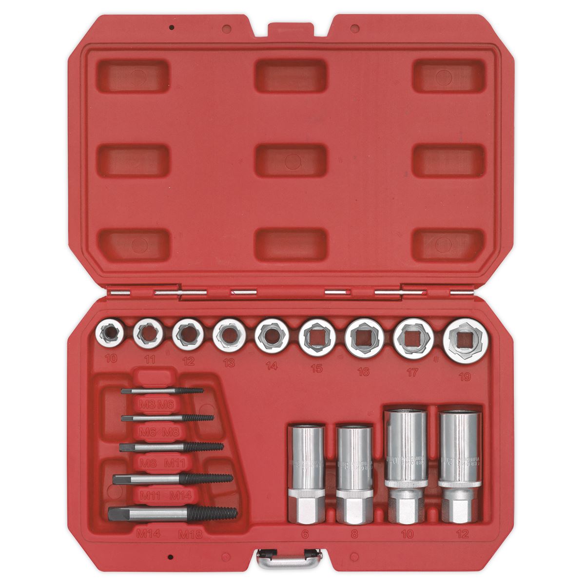 Sealey Premier Bolt, Stud & Screw Extractor Set 18pc