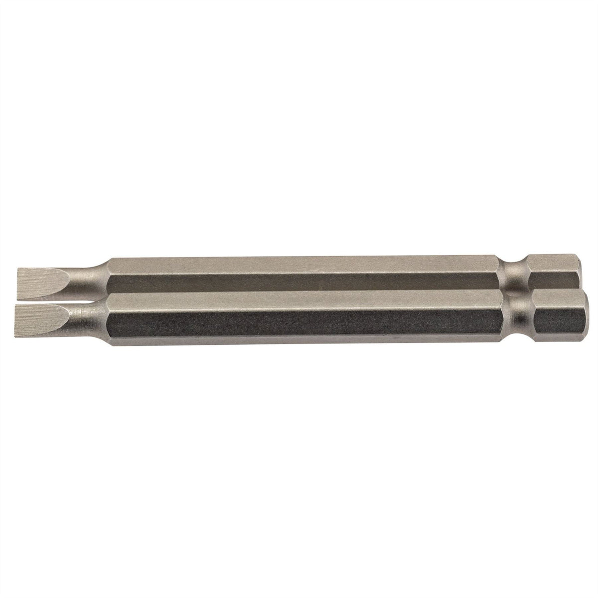 Draper Plain Slot Insert Bit 4.5mm 1/4" Hex 75mm Long (Pack of 2) 64295  White Rose Tools