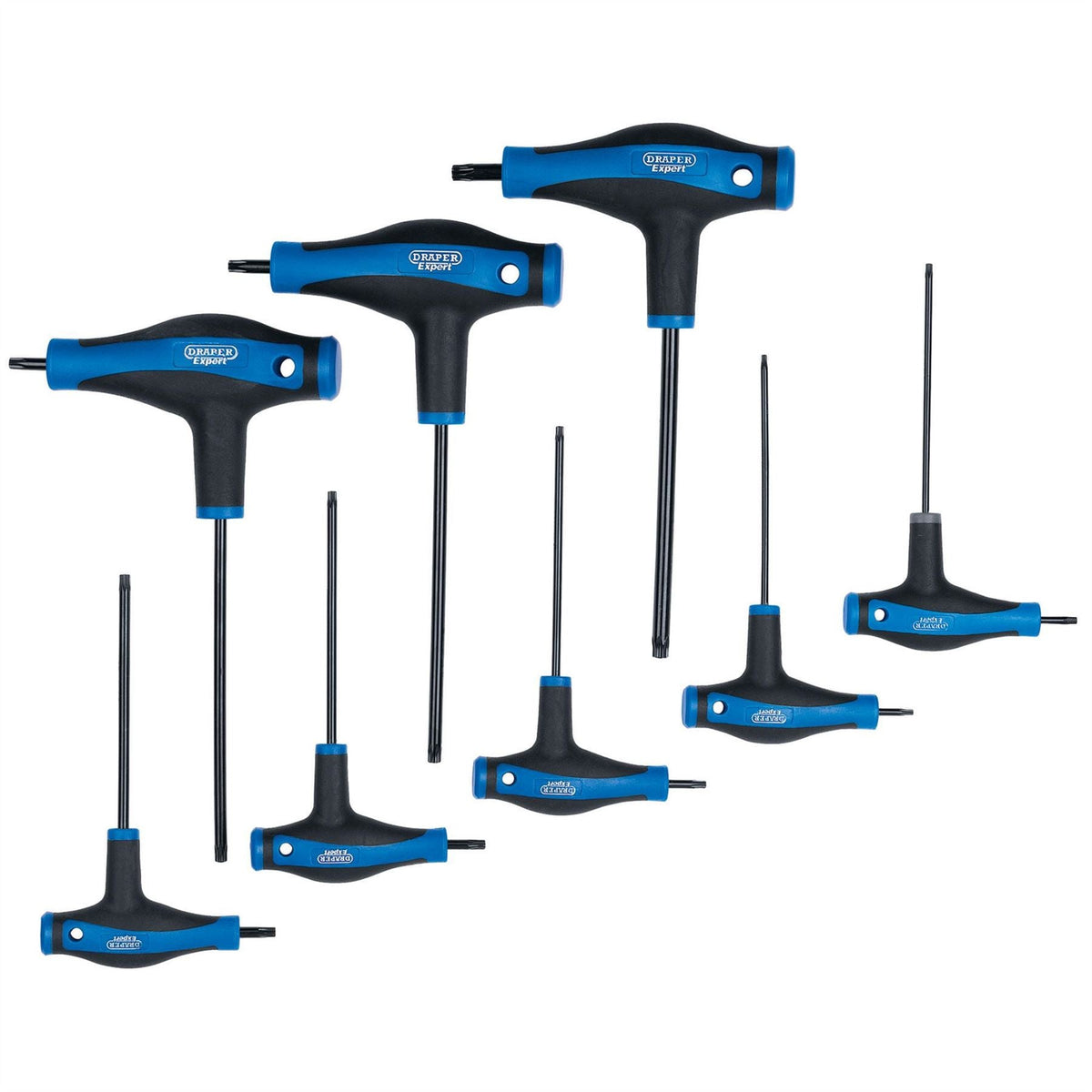 Draper Expert TX-STAR® Soft Grip Metric T-Handle Key Set (8 Piece) 33872  White Rose Tools