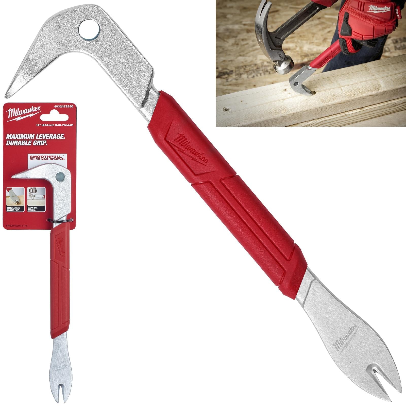Milwaukee Nail Puller Pry Bar 10in 254mm 