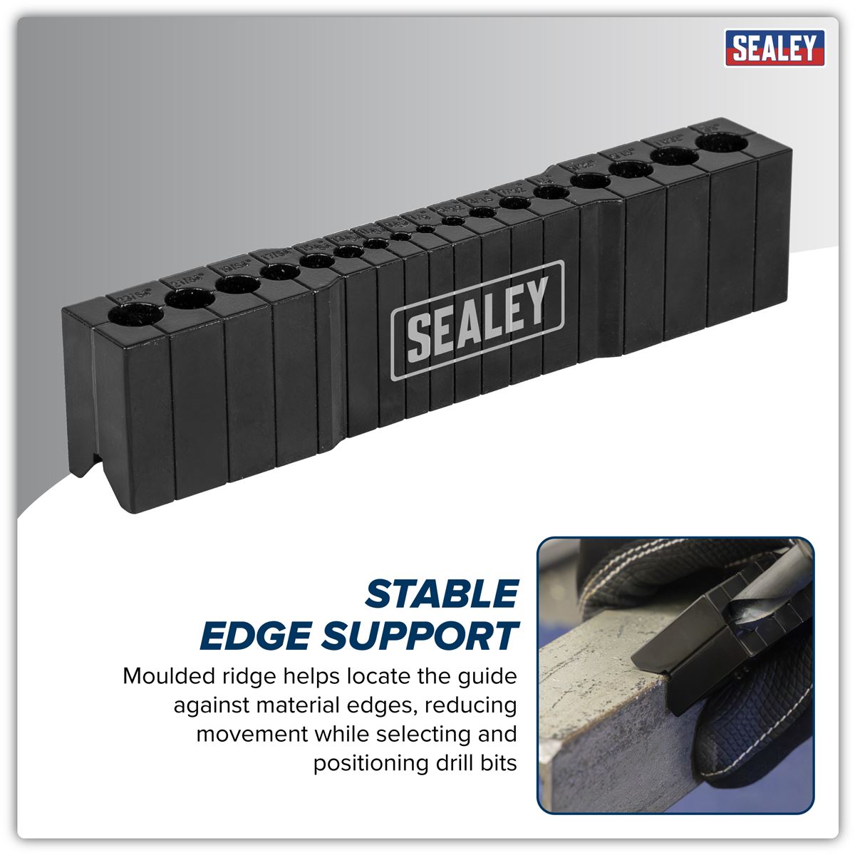 Sealey Drill Block Guide Imperial  White Rose Tools