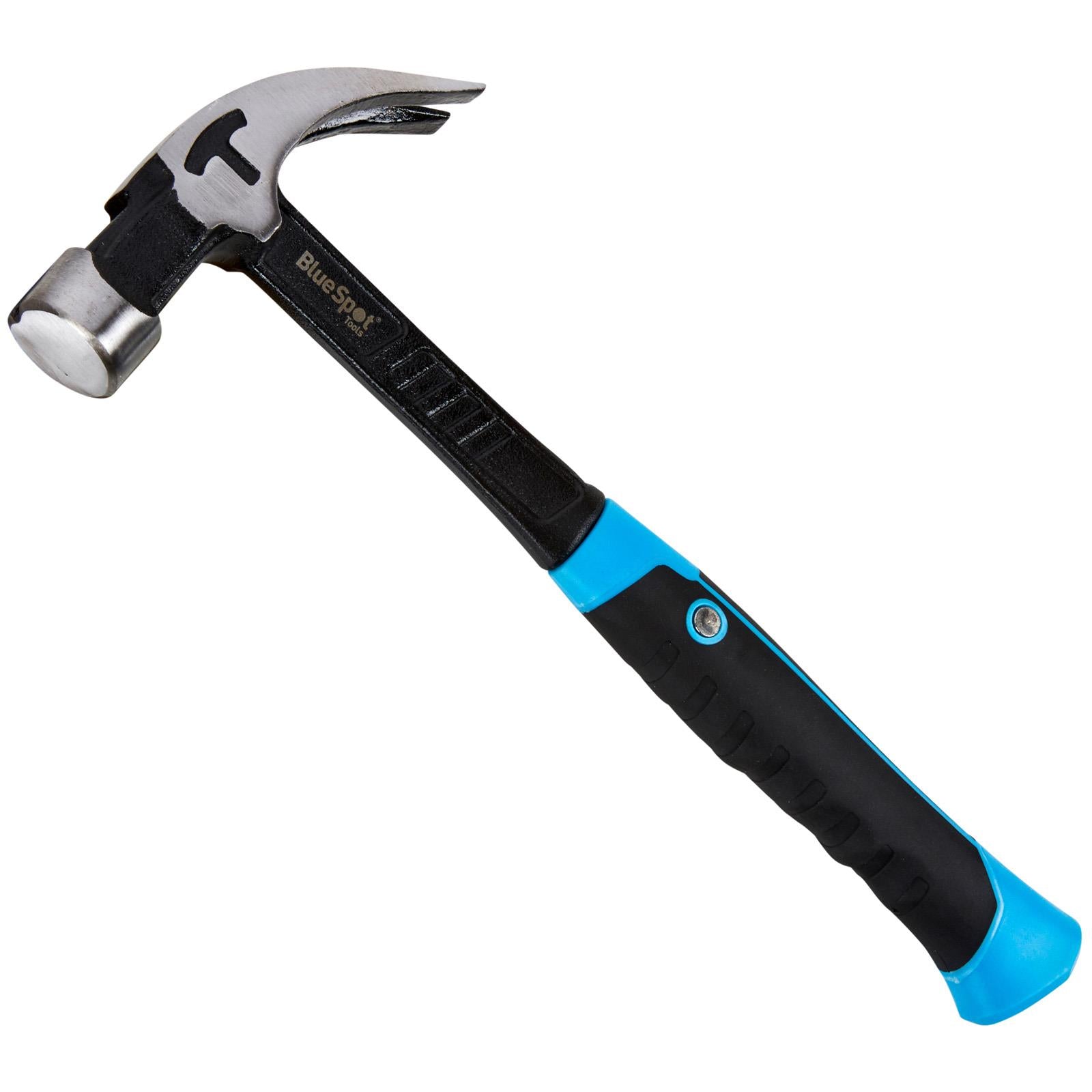 BlueSpot Magnetic Claw Hammer One Piece Steel 16oz 450g
