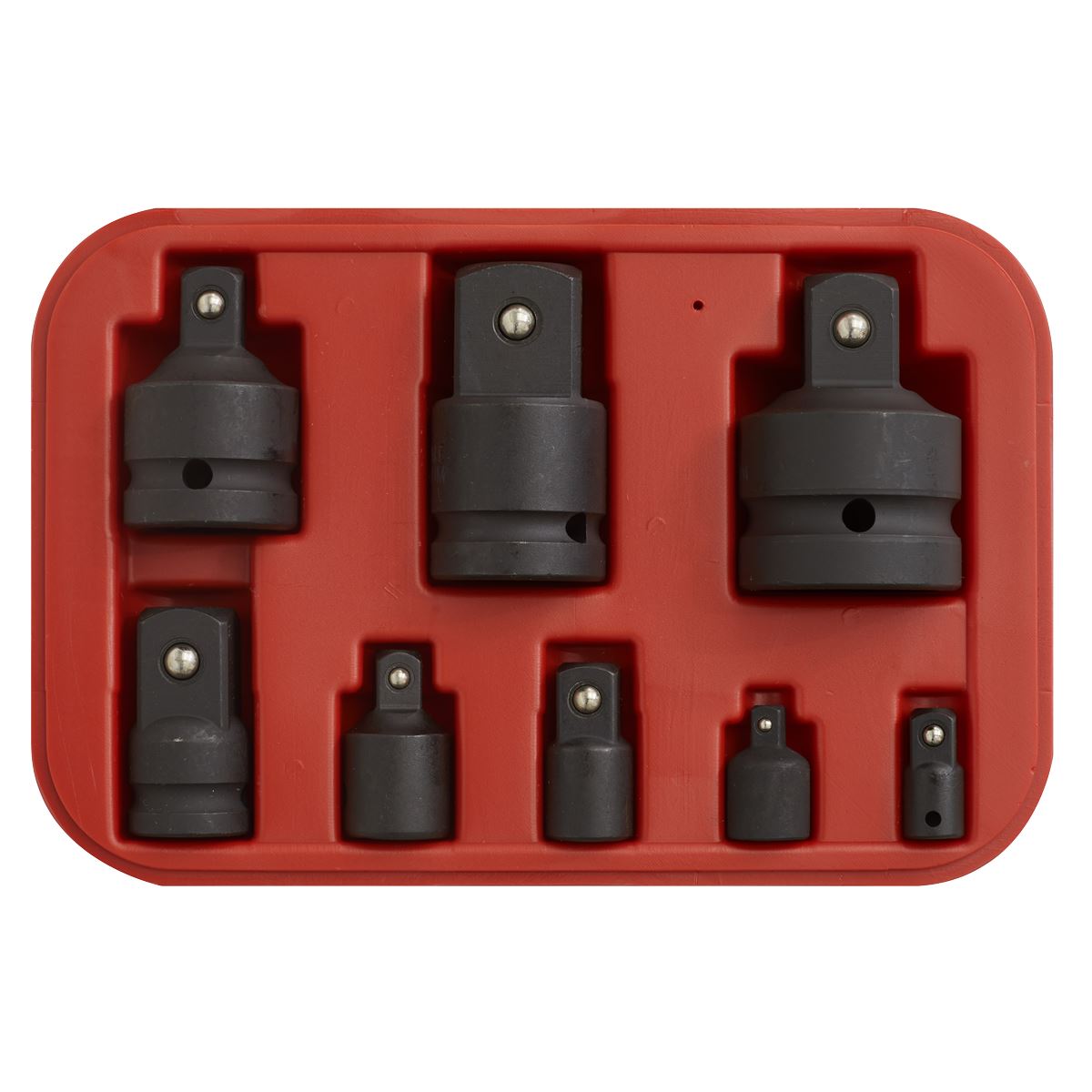 Sealey 8 Piece Impact Socket Adaptor Reducer Set  1/4" 3/8" 1/2" 3/4" 1 