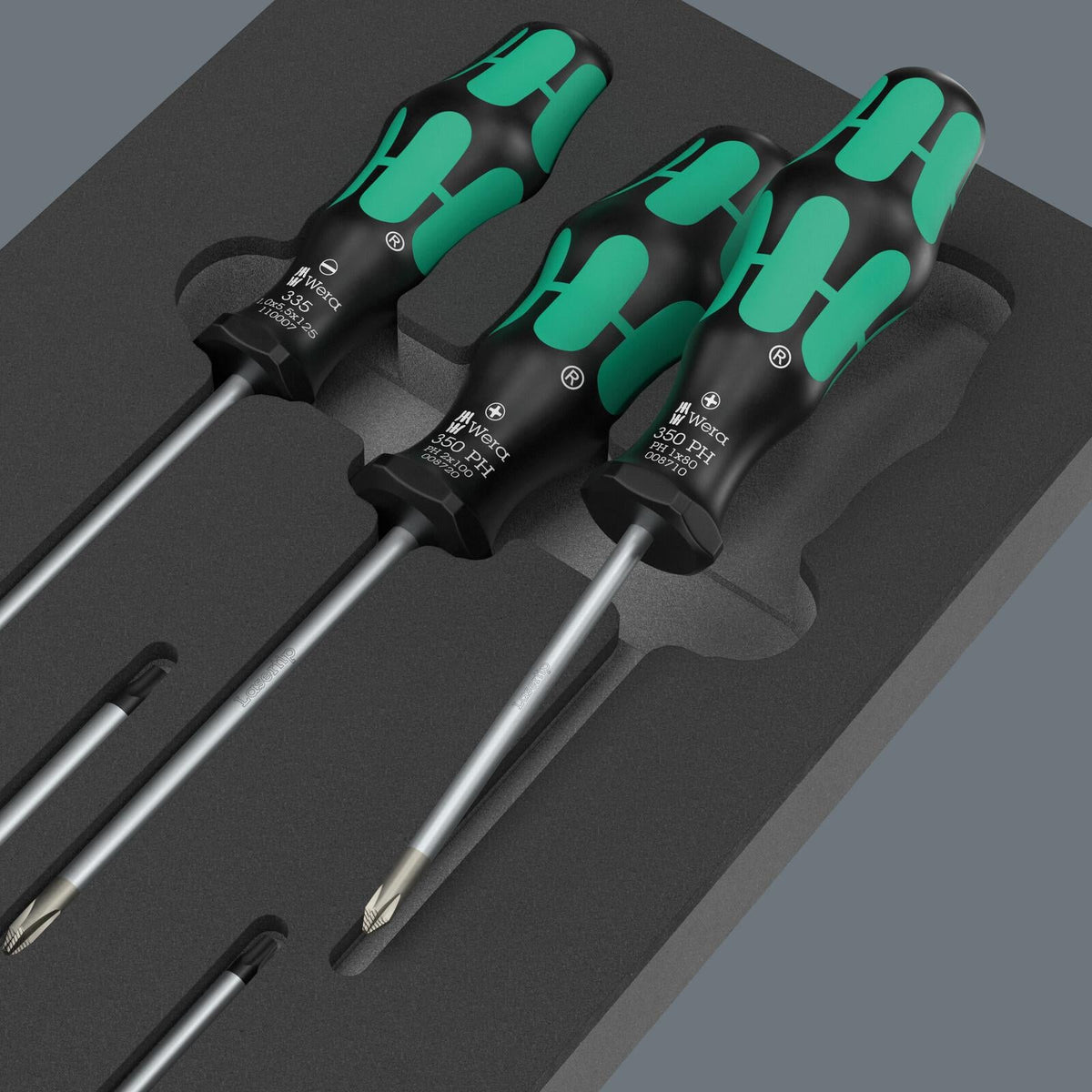 Wera 9719 Foam Insert Kraftform Series 300 Screwdriver Ser 3, 7 Pieces  White Rose Tools
