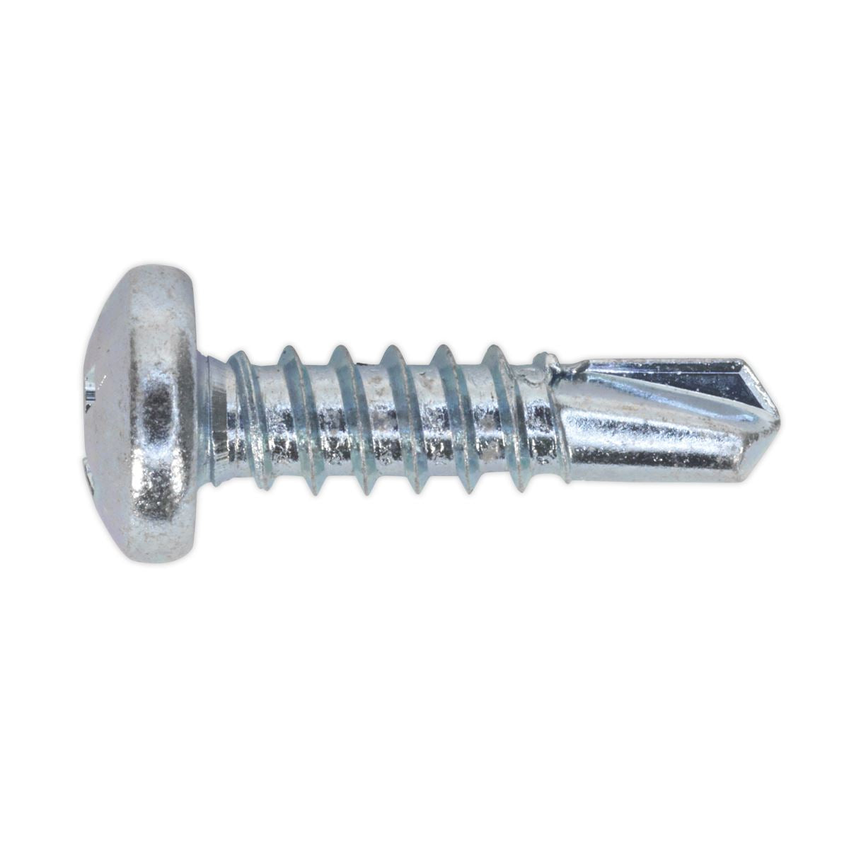 Sealey Self-Drilling Screw 4.8 x 19mm Pan Head Phillips Zinc Pack of 100 