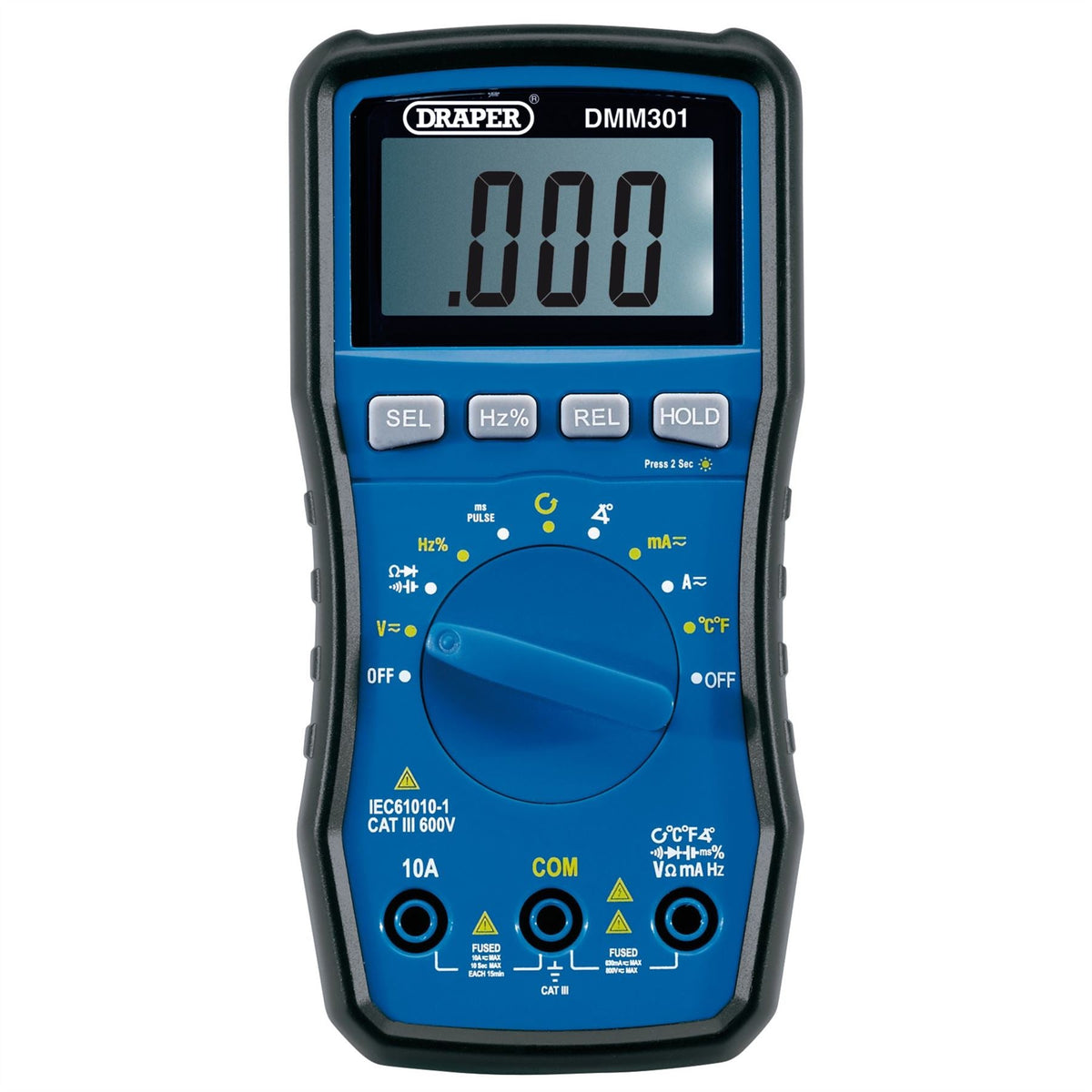 Draper Automotive Digital Multimeter 1 x Temperature Probe 1 x Inductive Clamp 41822  White Rose Tools