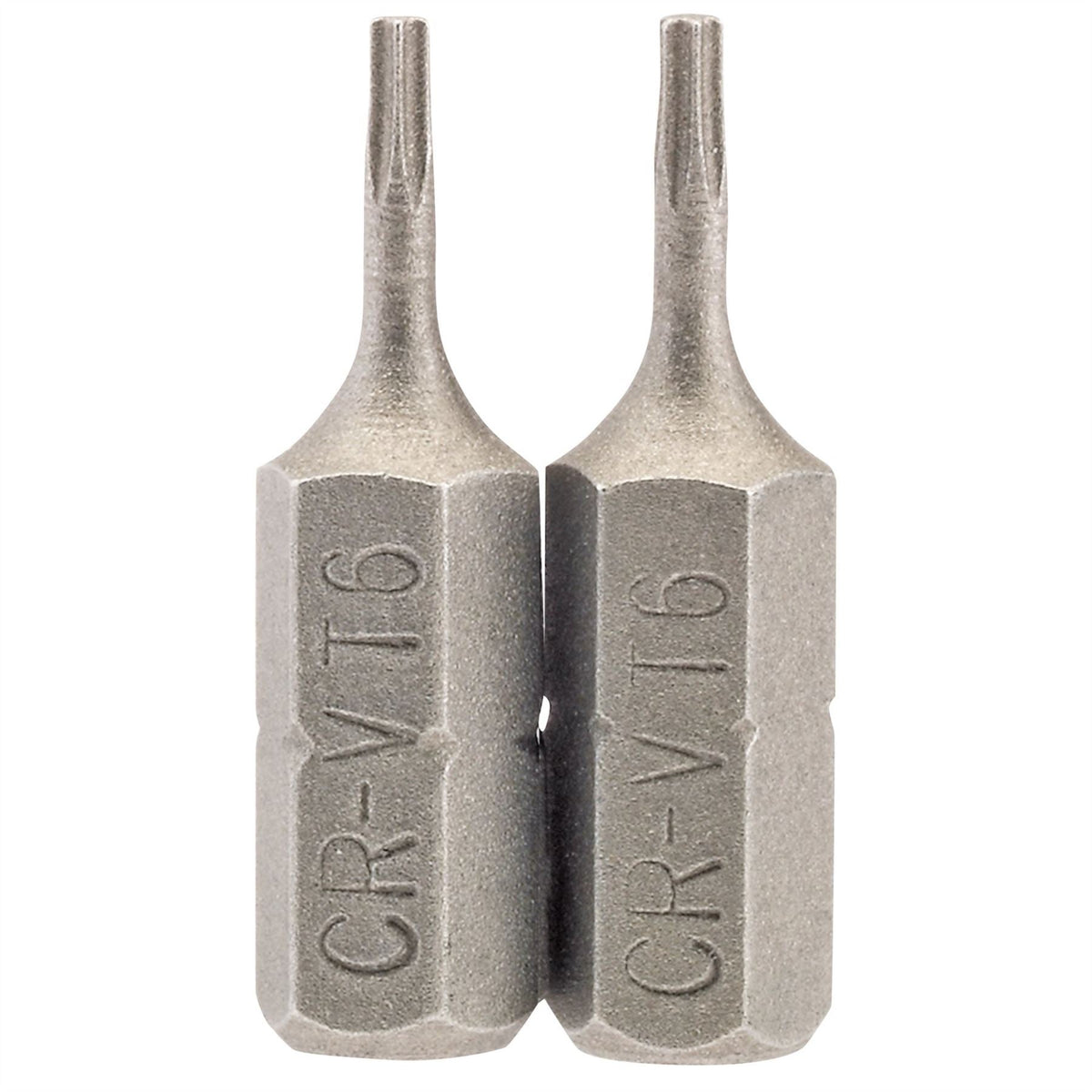 Draper TX-STAR® Insert Bit 1/4" Hex 25mm Long T6 (Pack of 2) 66338  White Rose Tools