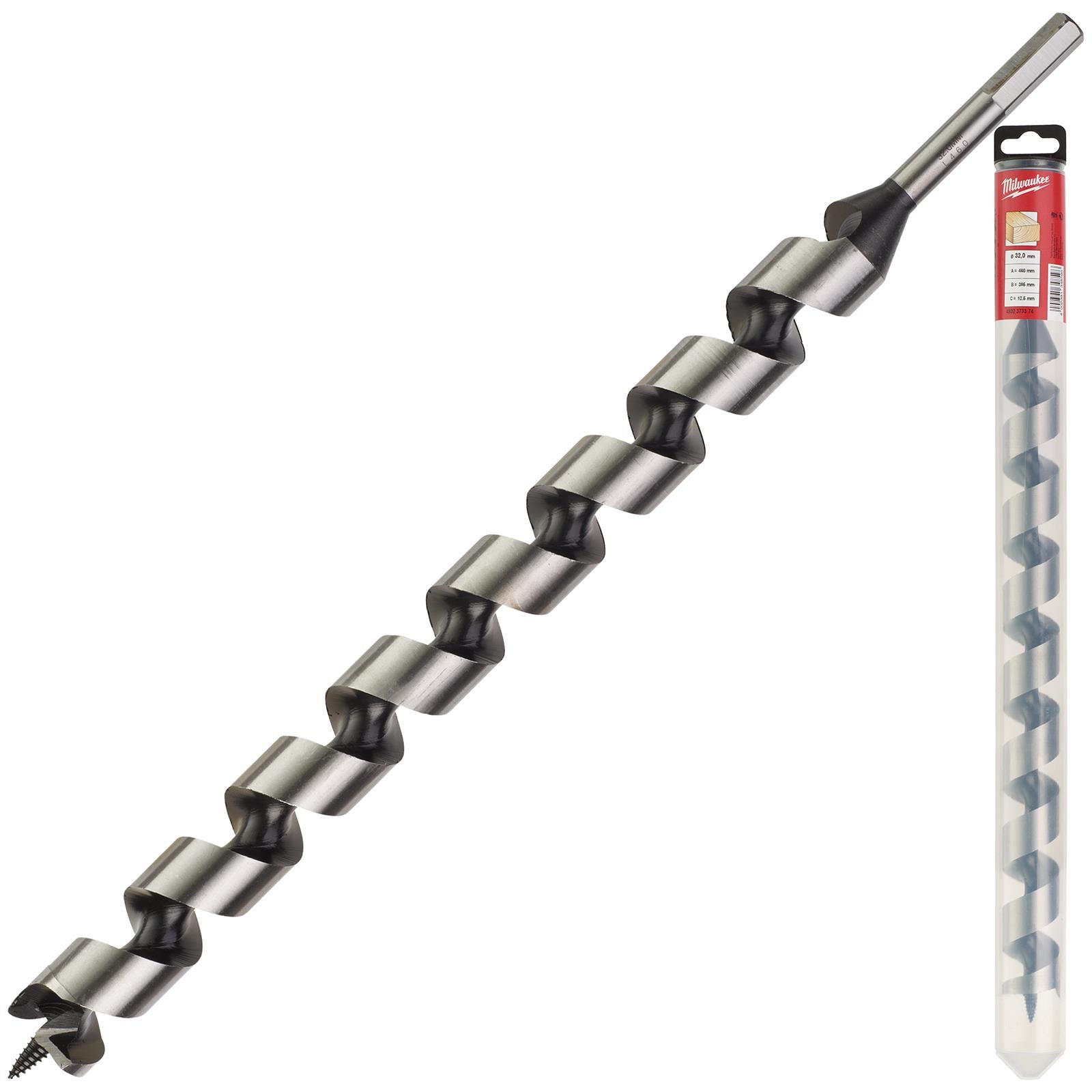 Milwaukee Wood Auger Drill Bits 460mm Overall Length 