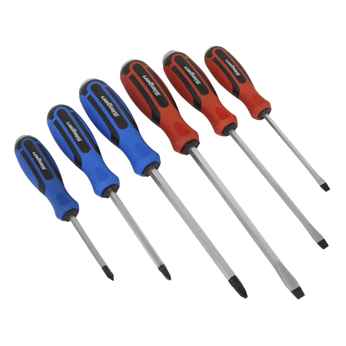 Siegen by Sealey Screwdriver Set 6pc Hammer-Thru