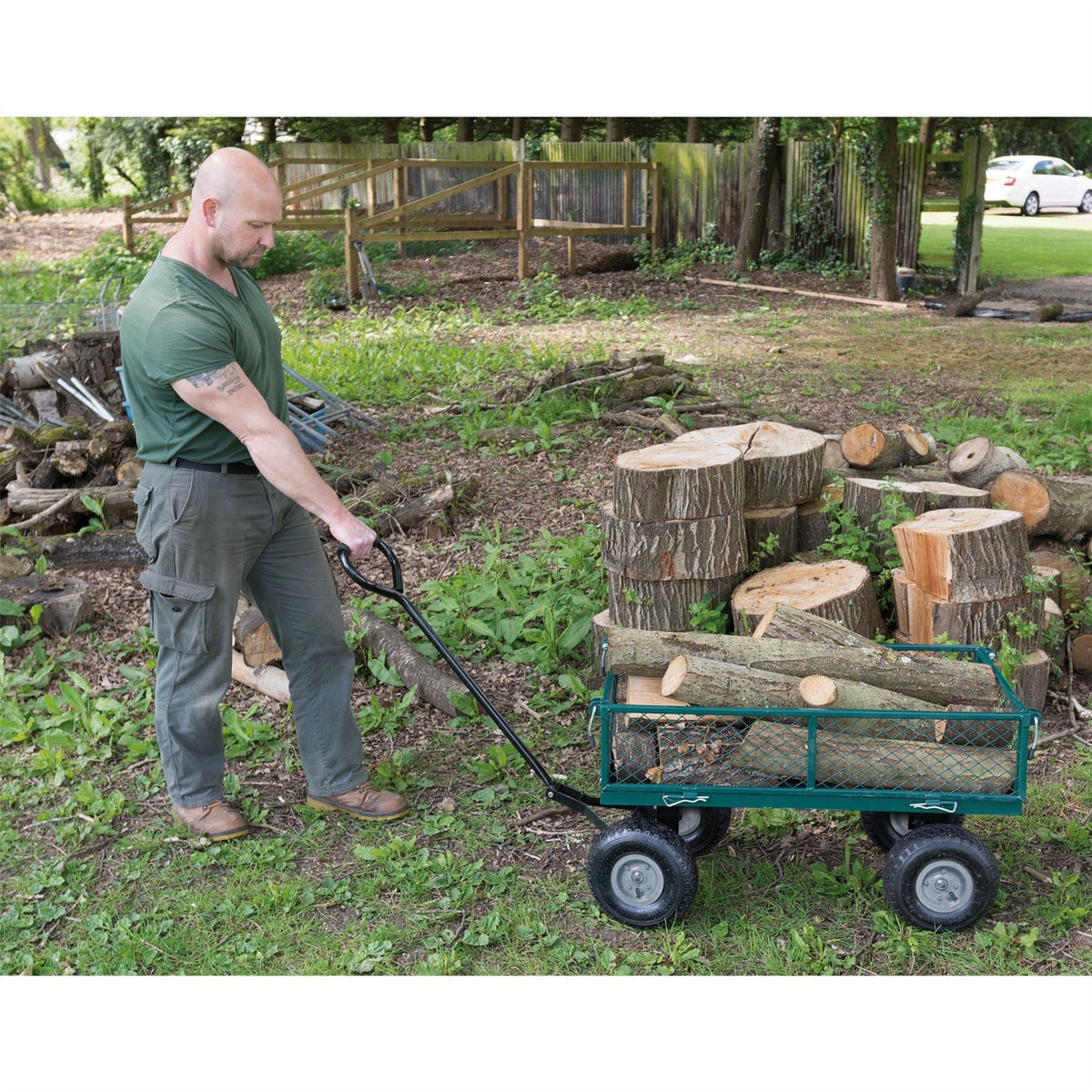 Draper Steel Mesh Garden Cart 200kg 58552  White Rose Tools