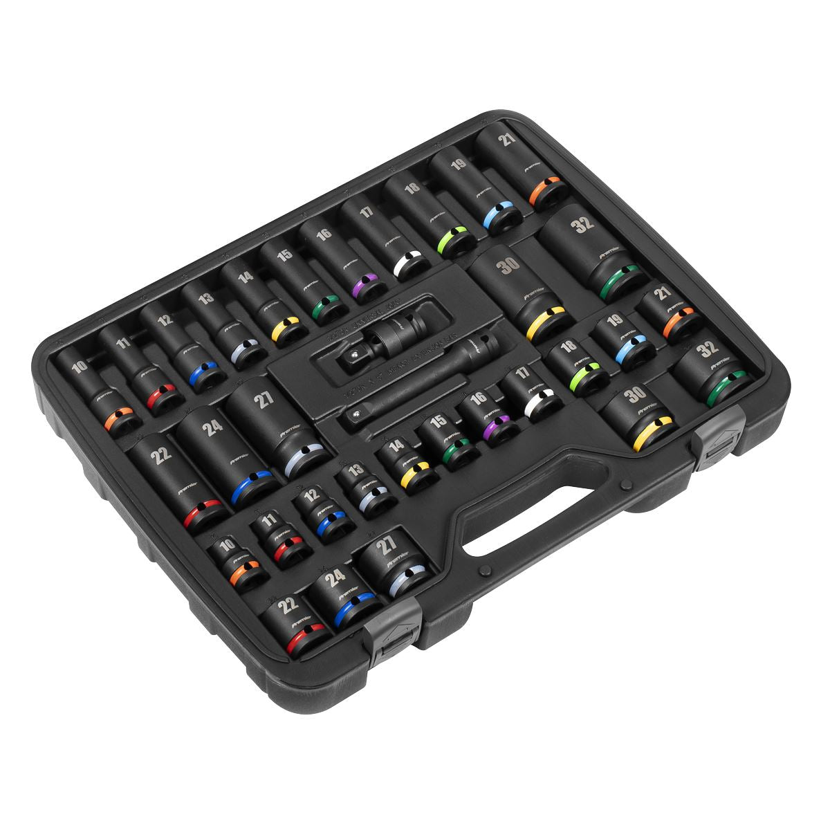 Sealey Premier Impact Socket Set 1/2"Sq Drive 34pc