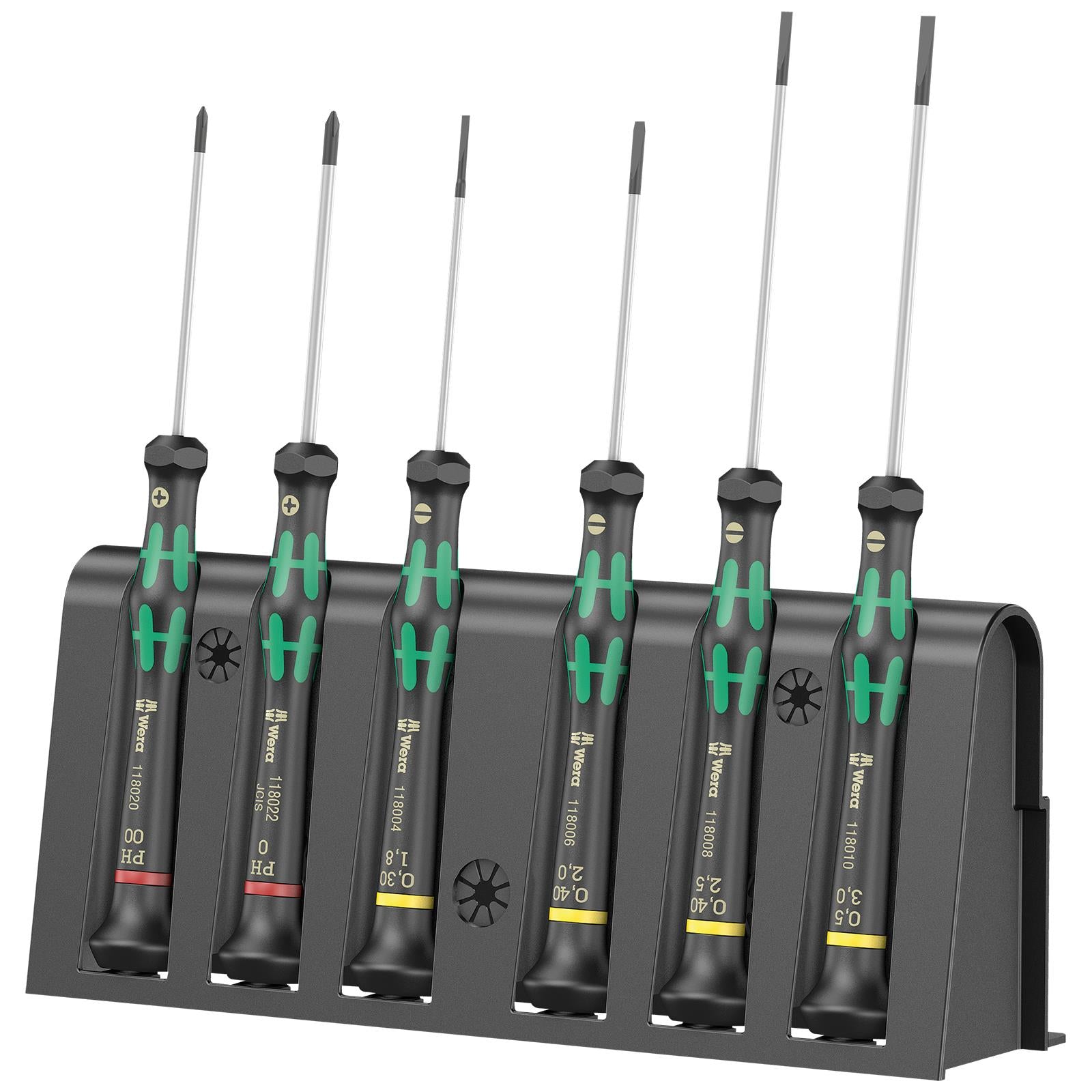 Wera Kraftform Micro Screwdriver Set 6 Piece Phillips Slotted 2035/6 A