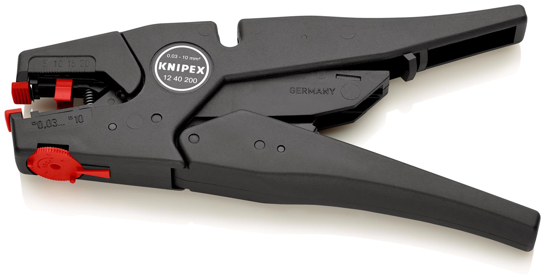 KNIPEX Self Adjusting Insulation Stripper 200mm Stripping Pliers 12 40 200  White Rose Tools