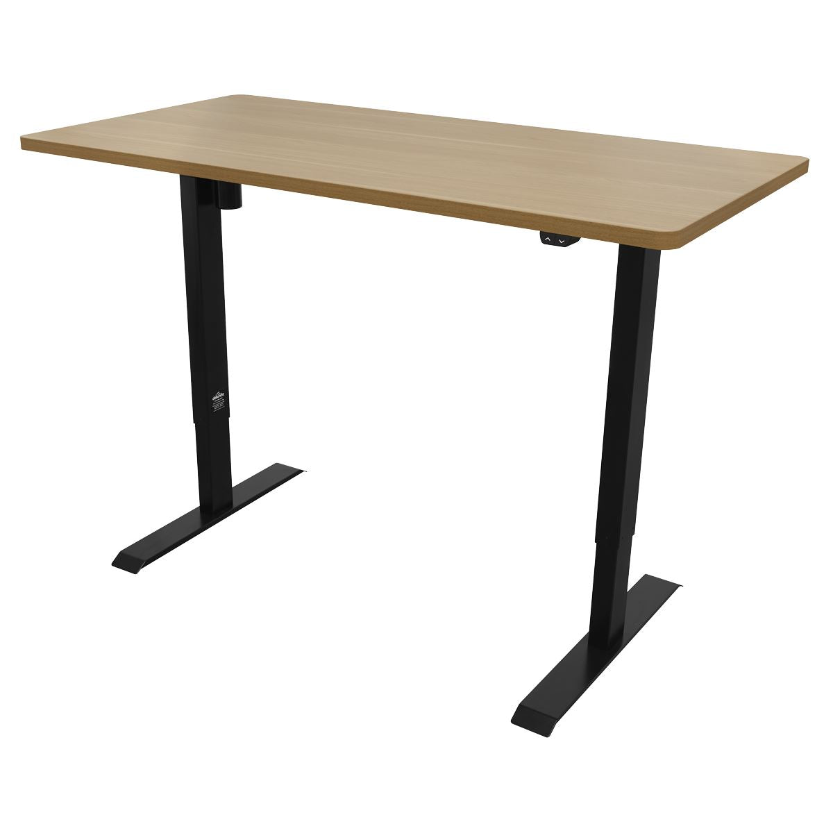 Dellonda Oak Electric Height Adjustable Standing Desk, Office Quiet & Fast 1400 x 700mm