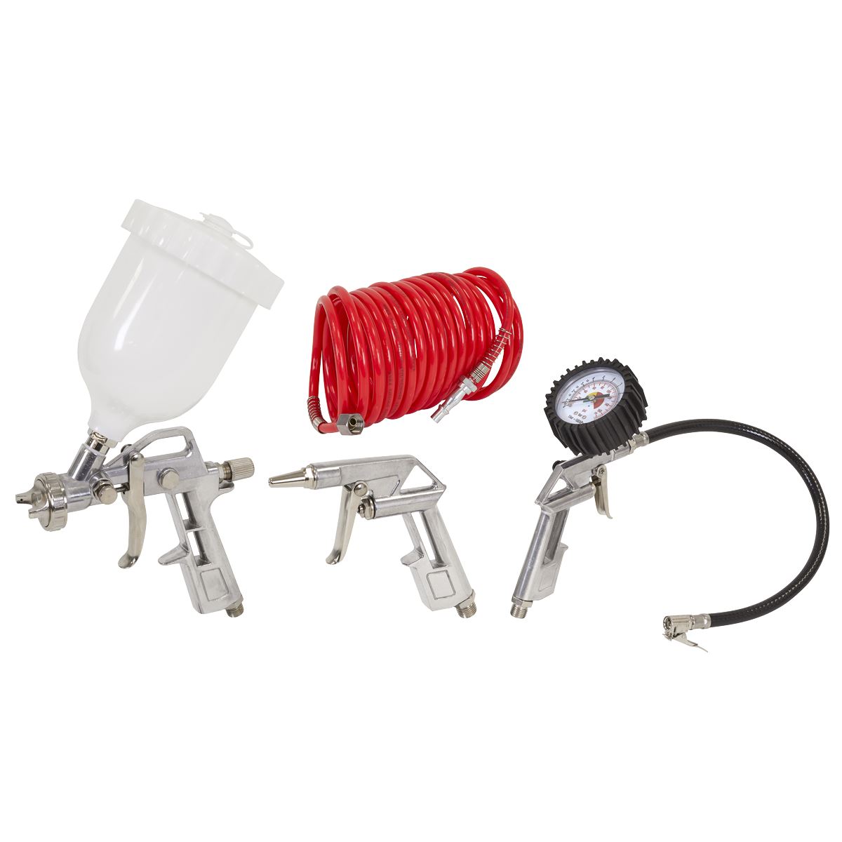 Sealey 50L Direct Drive Air Compressor 2hp with 4pc Air Accessory Kit 