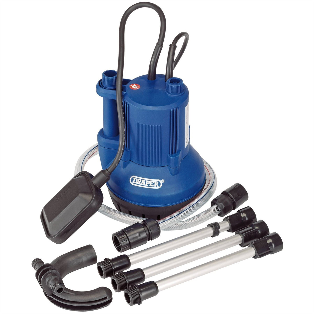Draper Submersible Clean Water Butt Pump with Float Switch 40L/min 350W 36327  White Rose Tools
