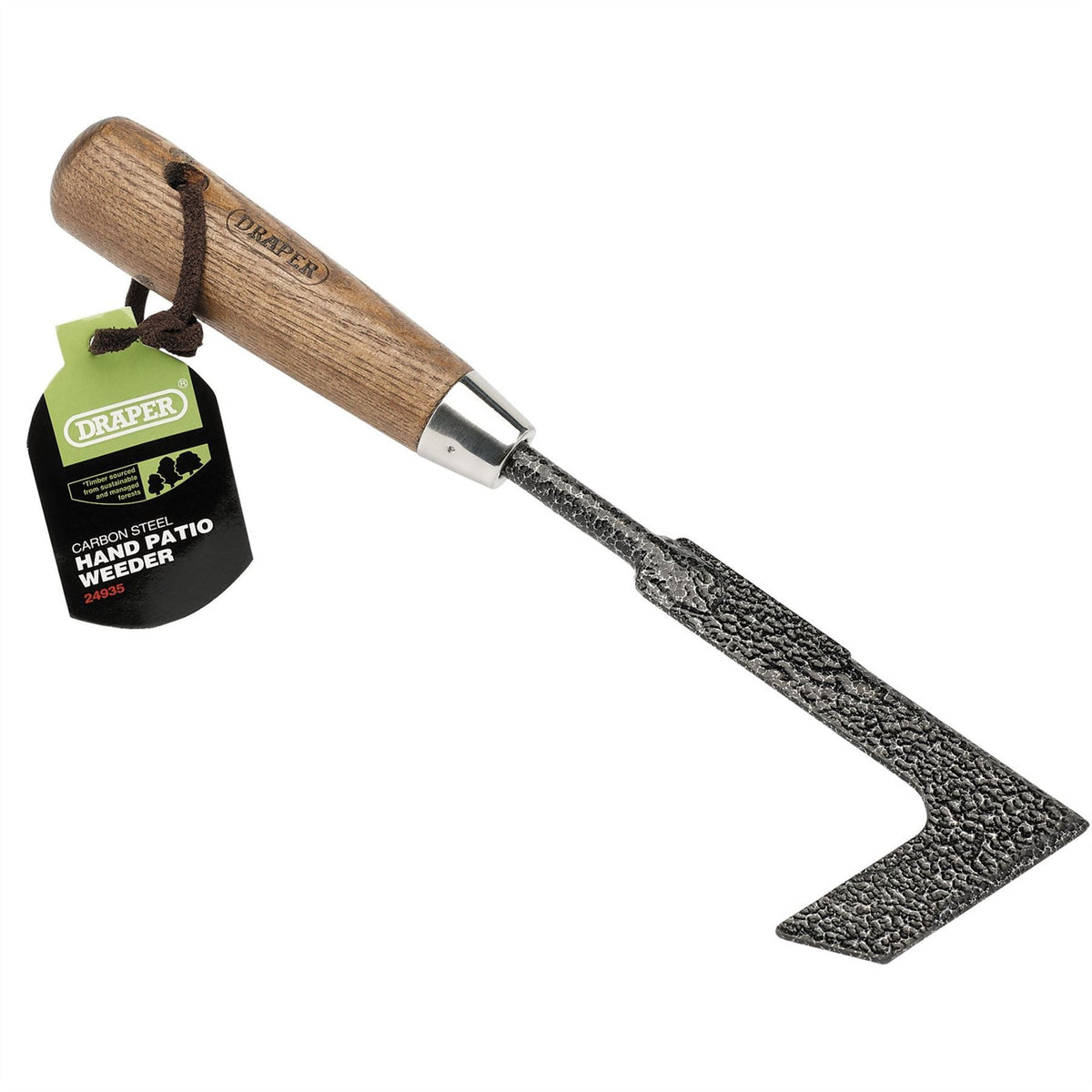 Draper Carbon Steel Heavy Duty Hand Patio Weeder with Ash Handle 24935  White Rose Tools