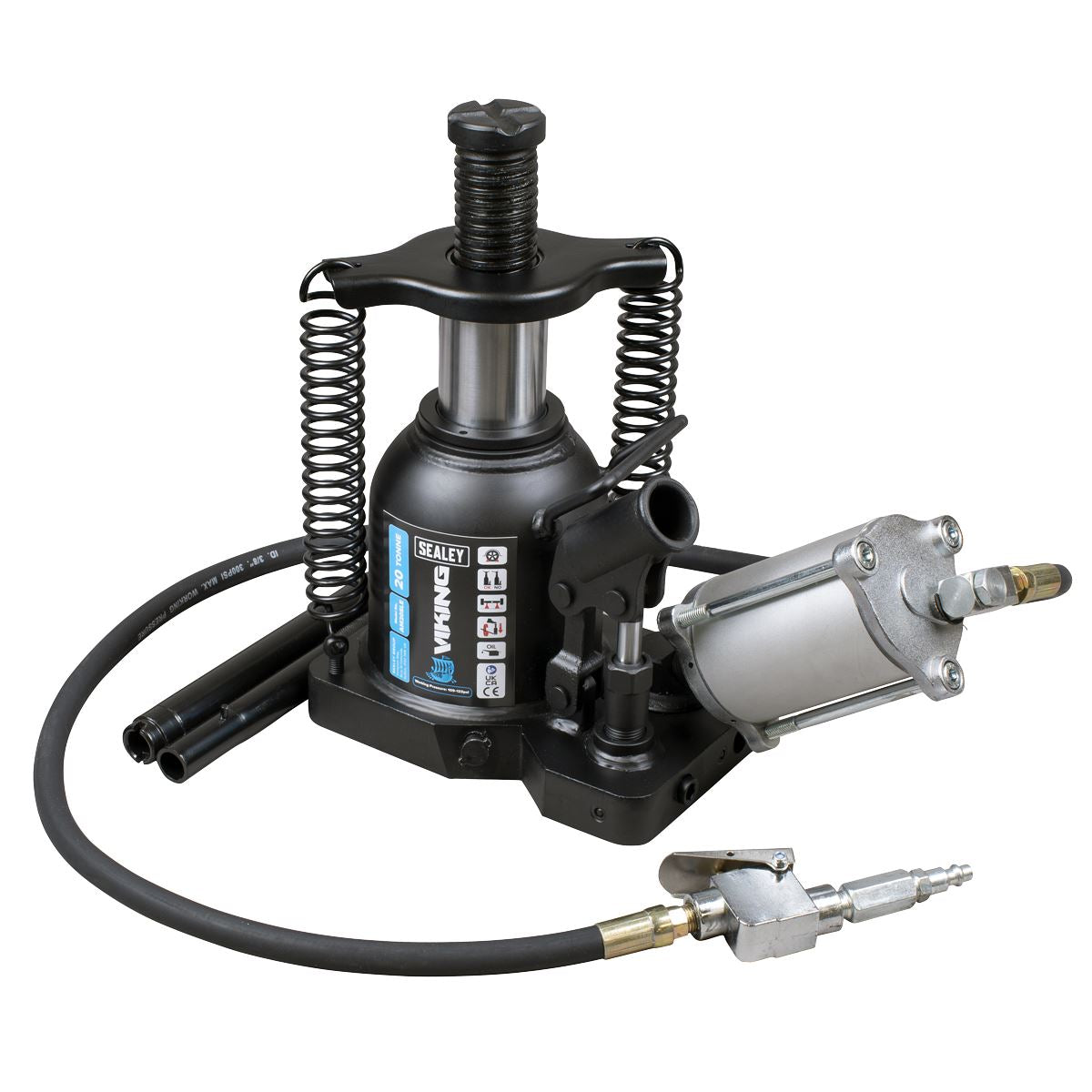 Sealey Viking Manual/Air Hydraulic Bottle Jack 20 Tonne  White Rose Tools
