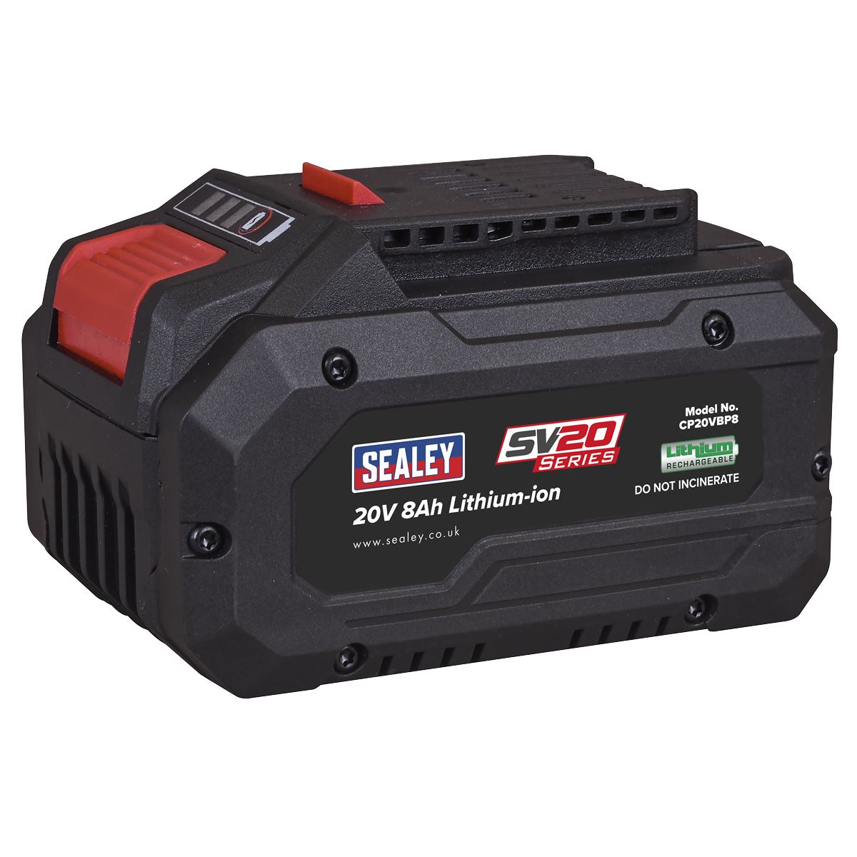 Sealey SV20 Series Power Tool Battery 20V 8Ah  White Rose Tools