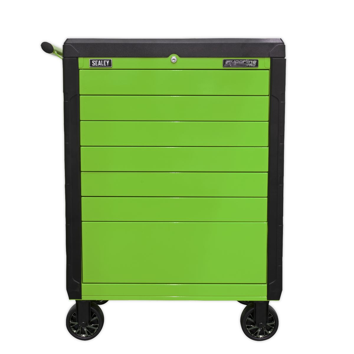 Sealey Superline Pro Rollcab 7 Drawer Push-To-Open - Green 
