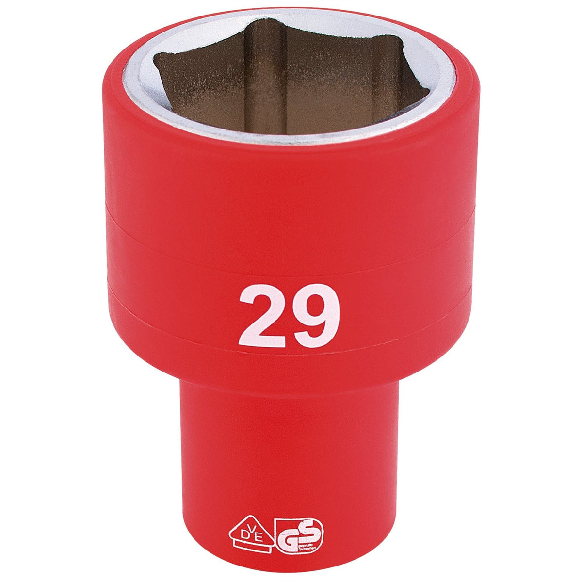 Draper Expert Fully Insulated VDE Socket 1/2" Sq. Dr. 29mm 31988  White Rose Tools