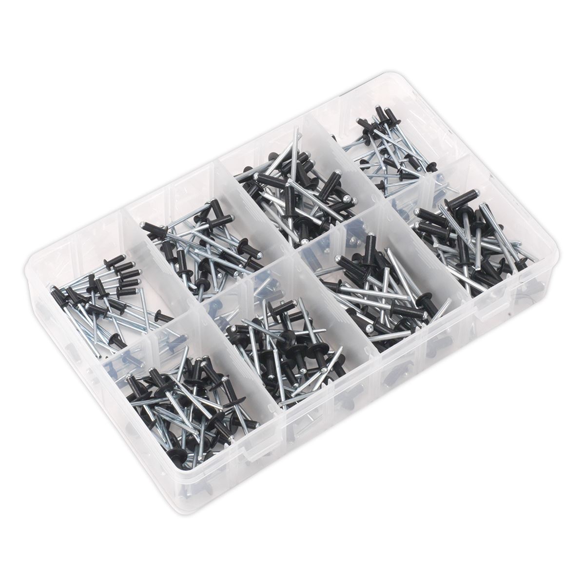 Sealey Rivet Assortment 200pc Black Anodised
