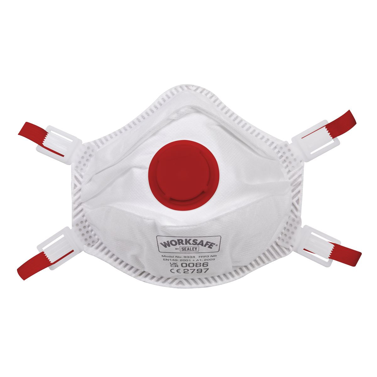 Worksafe by Sealey Cup Mask Valved FFP3 - Pack of 10