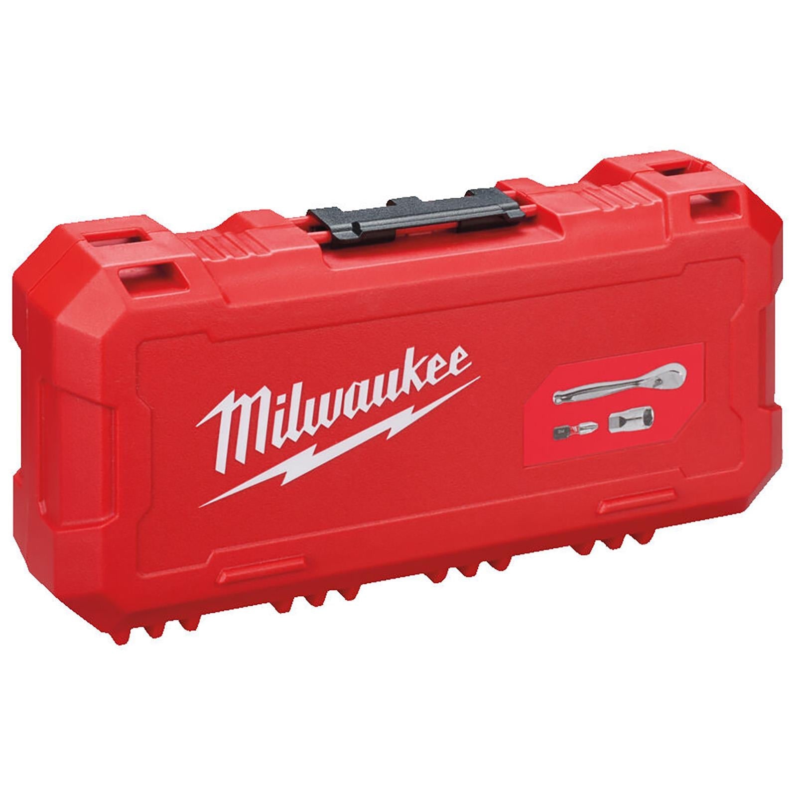Milwuakee 1/4" Ratchet Driver Socket Set Metric In PACKOUT Compatible Box 38pc  White Rose Tools