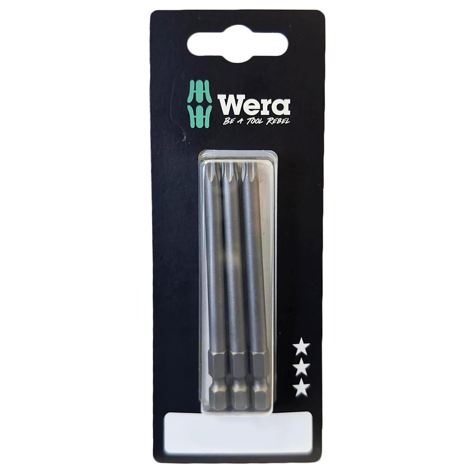 Wera Screwdriver Bits Torx 867/4 Z SB Bit 1/4" Hex 3 Pack Individual 