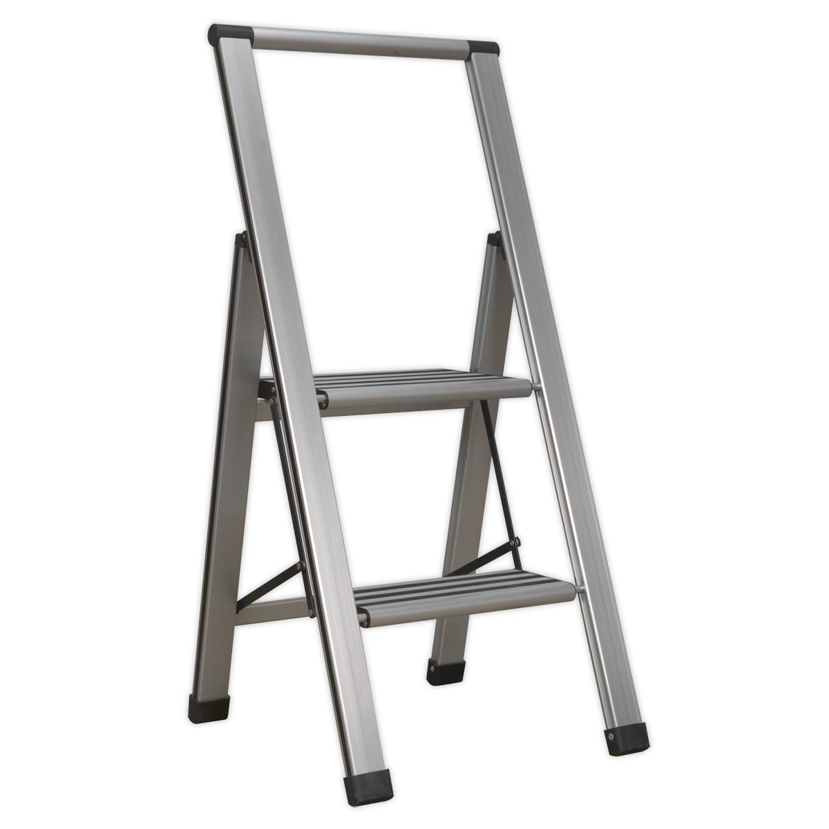 Sealey Aluminium Professional Folding Step Ladder 2-Step 150kg Capacity 
