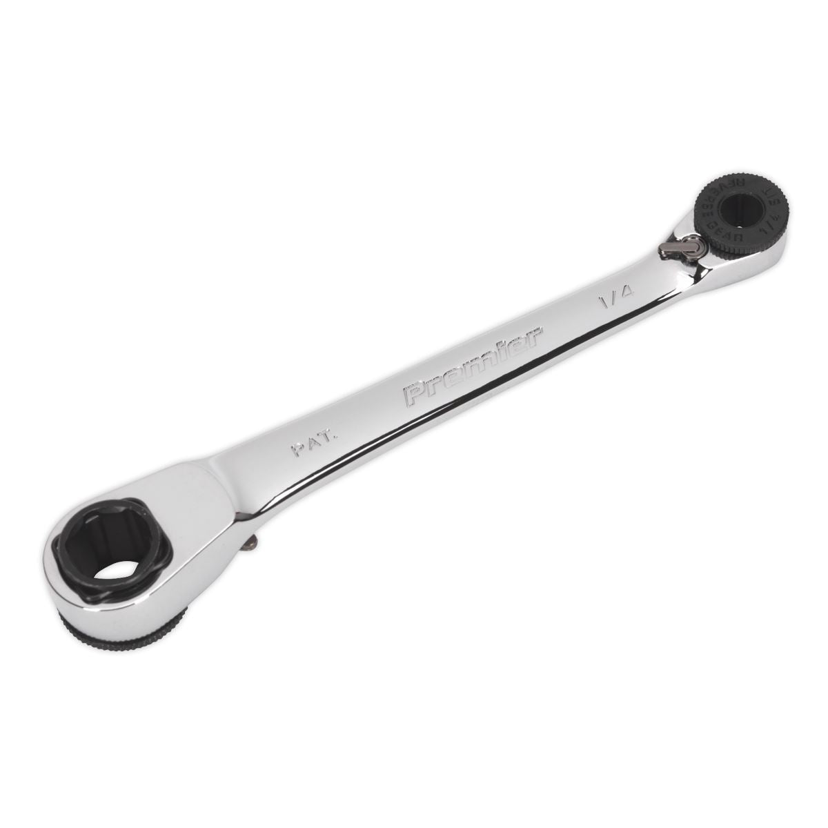 Sealey 1/4" Hex x 10mm Hex Reversible Ratchet Spanner 72 Tooth