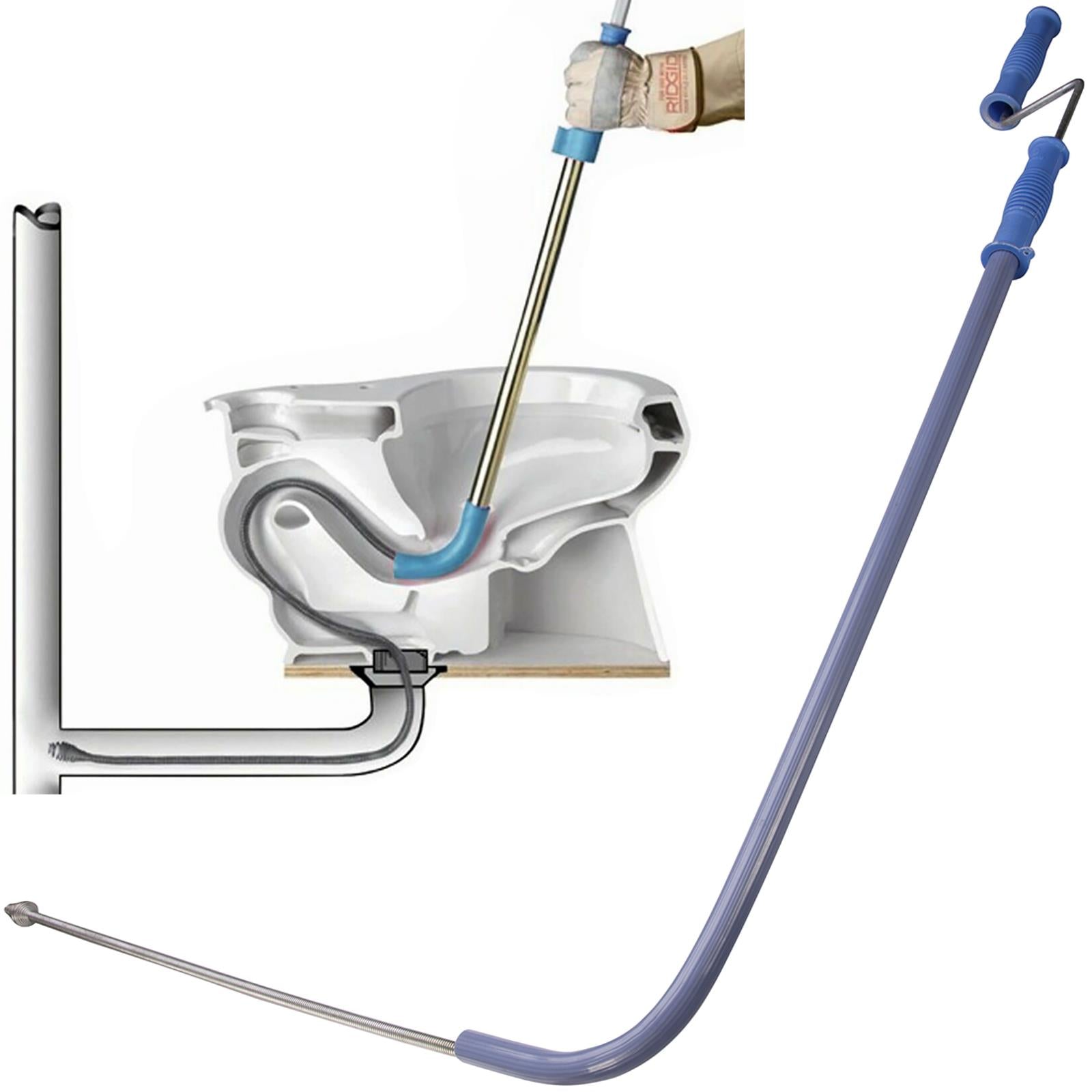 Silverline Toilet Auger Unblocker Plumbers Snake Blockage Basin Flexible Pipe